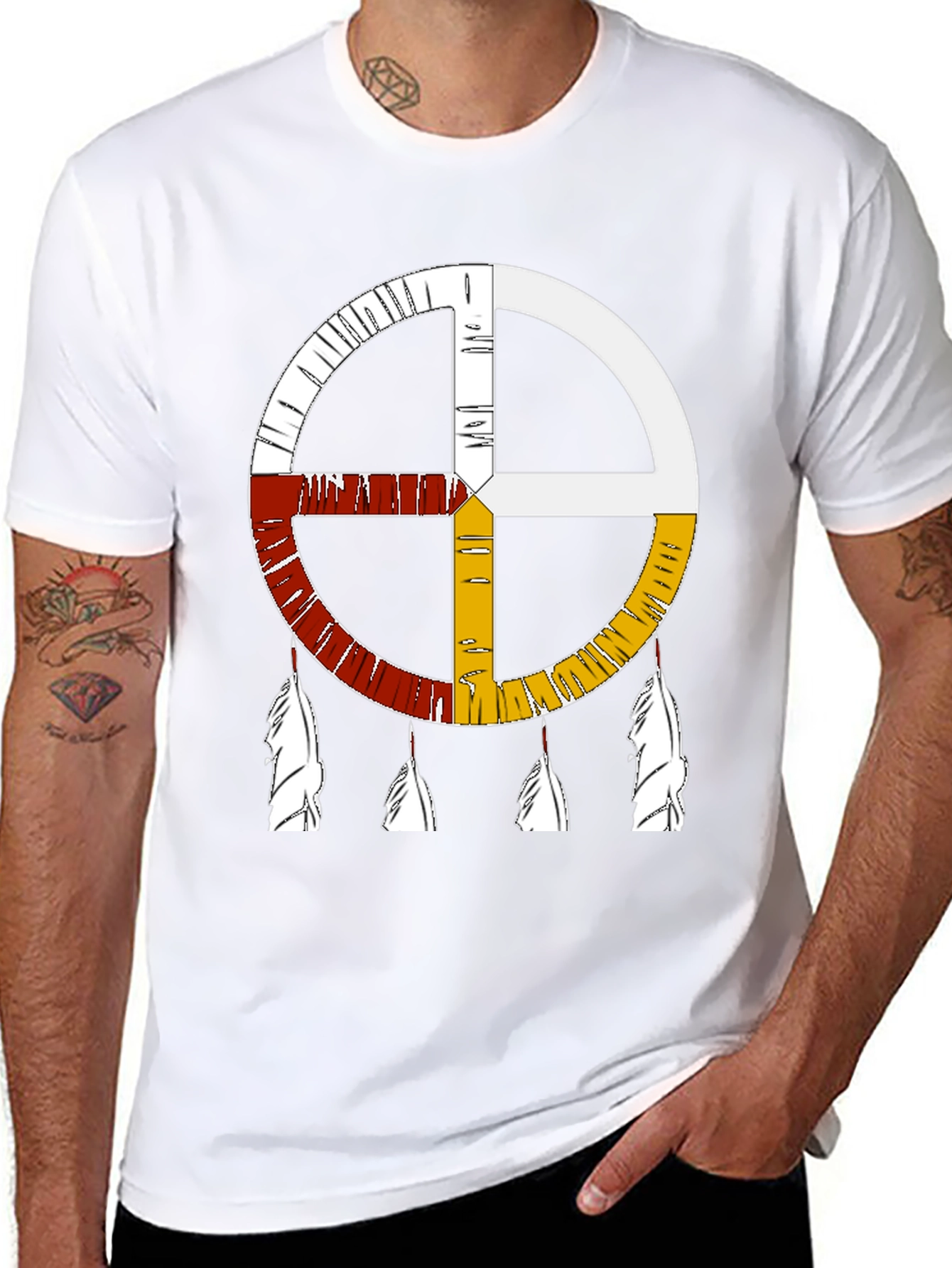 Medicine Wheel T-Shirt - Native American Inspired Design