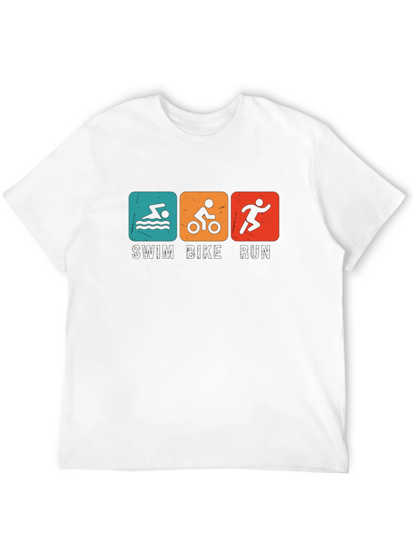 Triathlon Swim Bike Run T-Shirt - Black