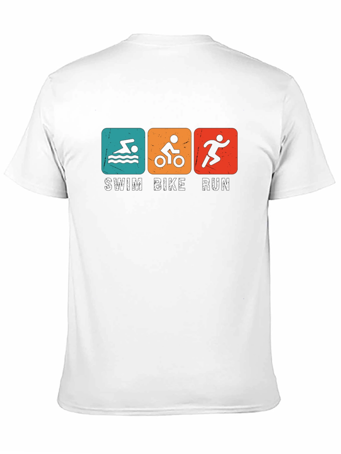 Triathlon Swim Bike Run T-Shirt - Black
