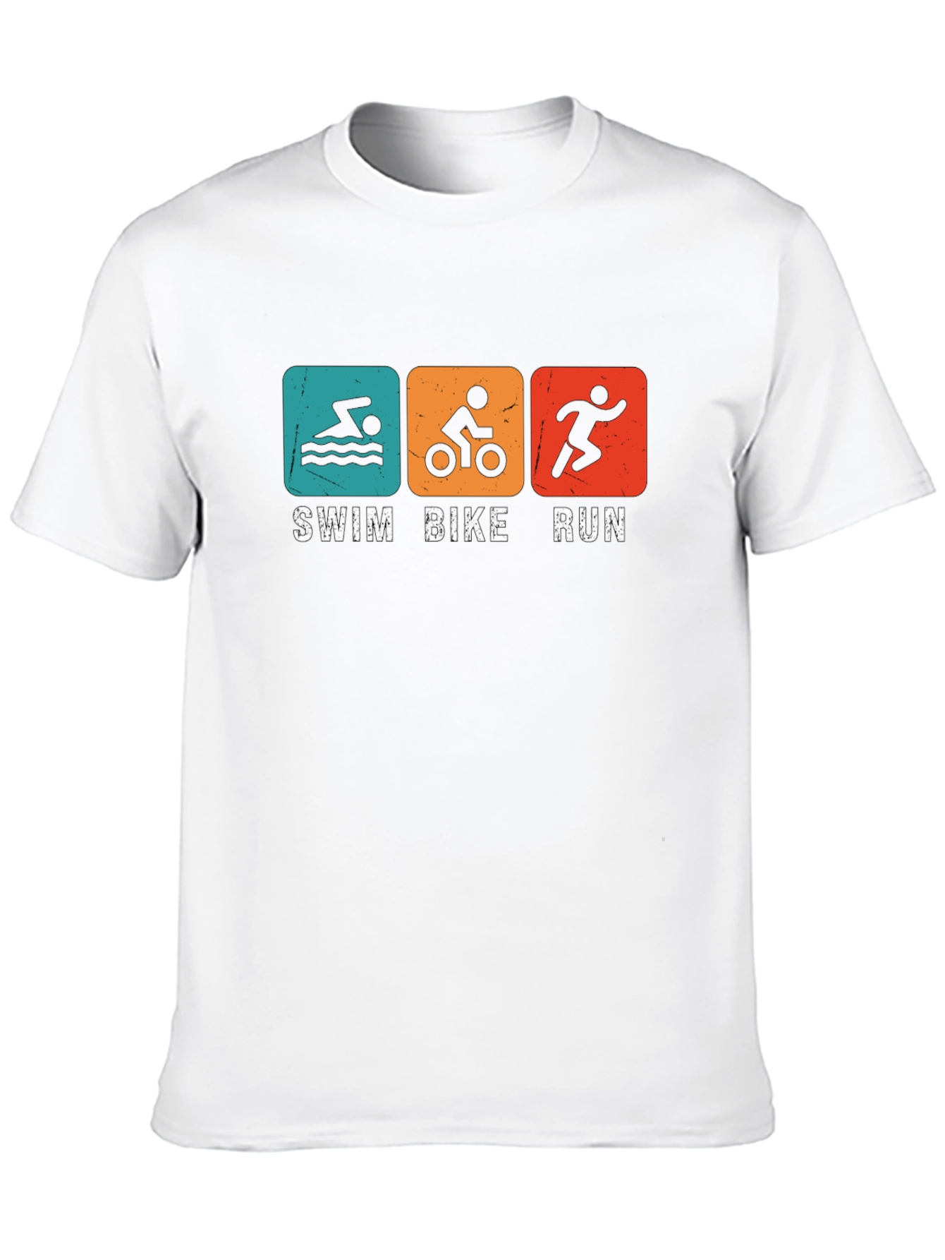 Triathlon Swim Bike Run T-Shirt - Black