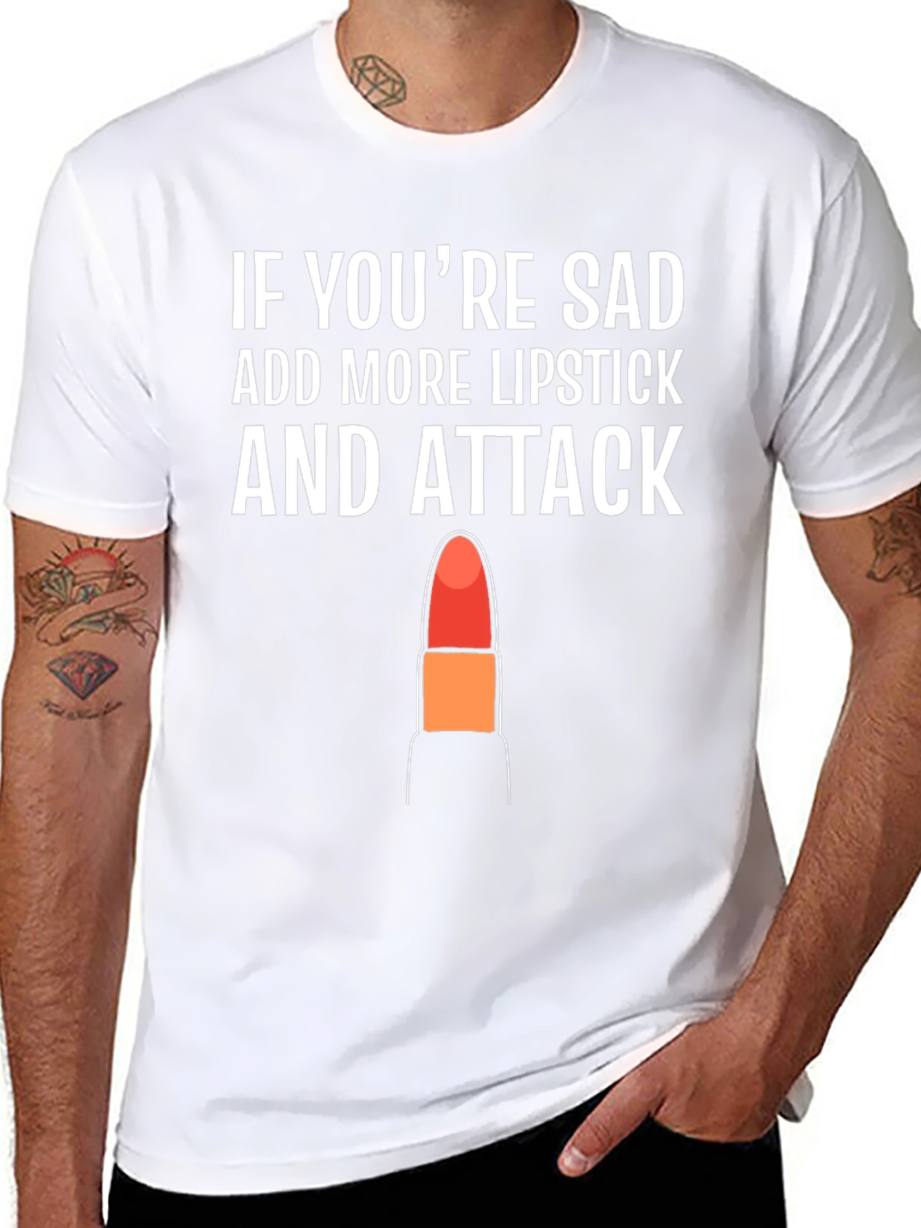 Lipstick Attack T-Shirt - Funny Slogan Tee