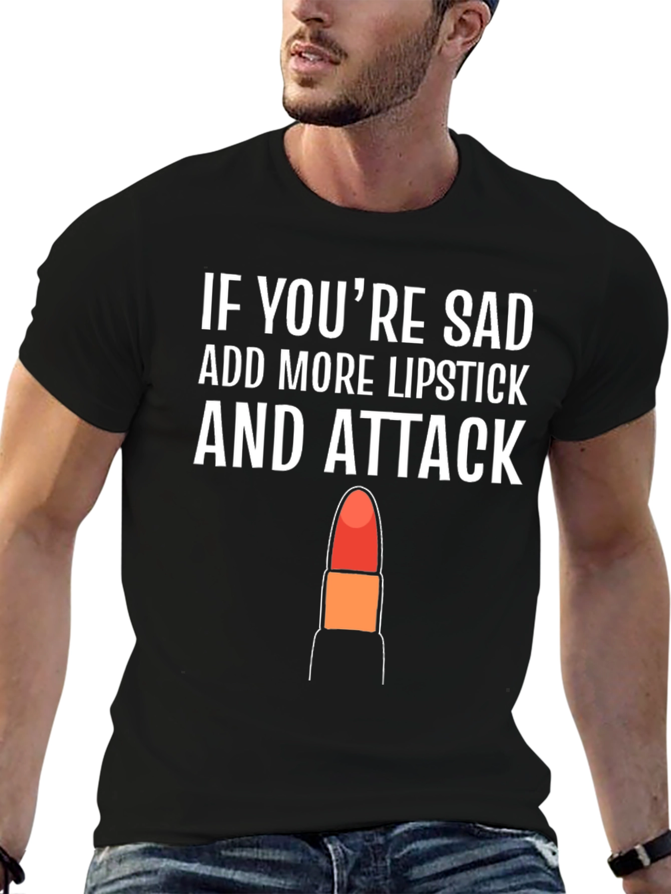 Lipstick Attack T-Shirt - Funny Slogan Tee