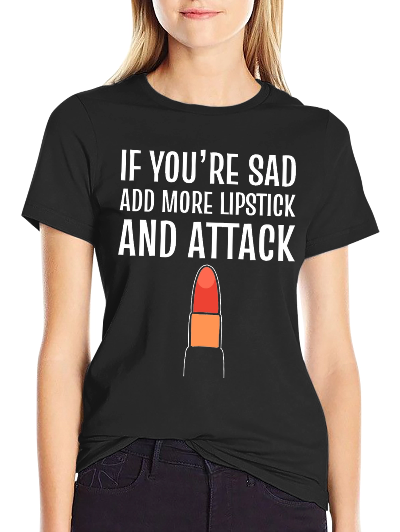 Lipstick Attack T-Shirt - Funny Slogan Tee