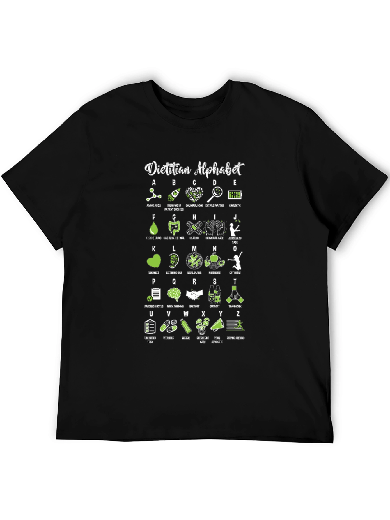 Dietitian Alphabet T-Shirt - Nutritionist ABCs