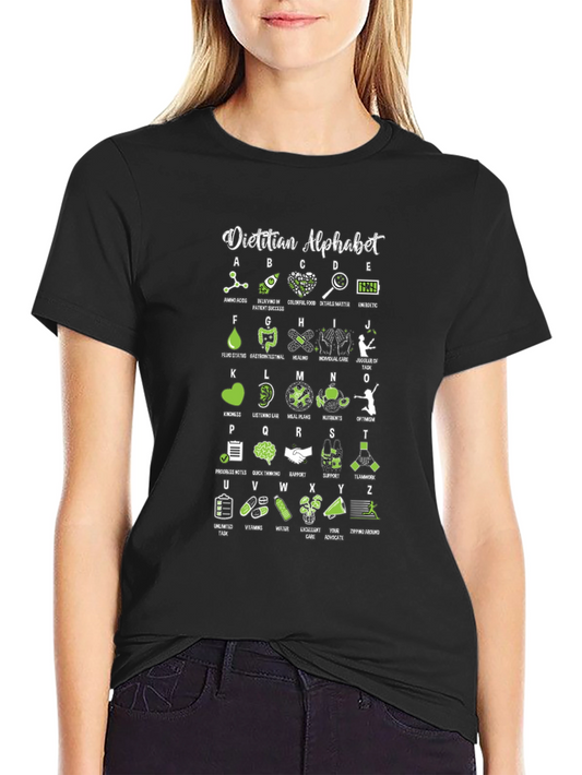 Dietitian Alphabet T-Shirt - Nutritionist ABCs