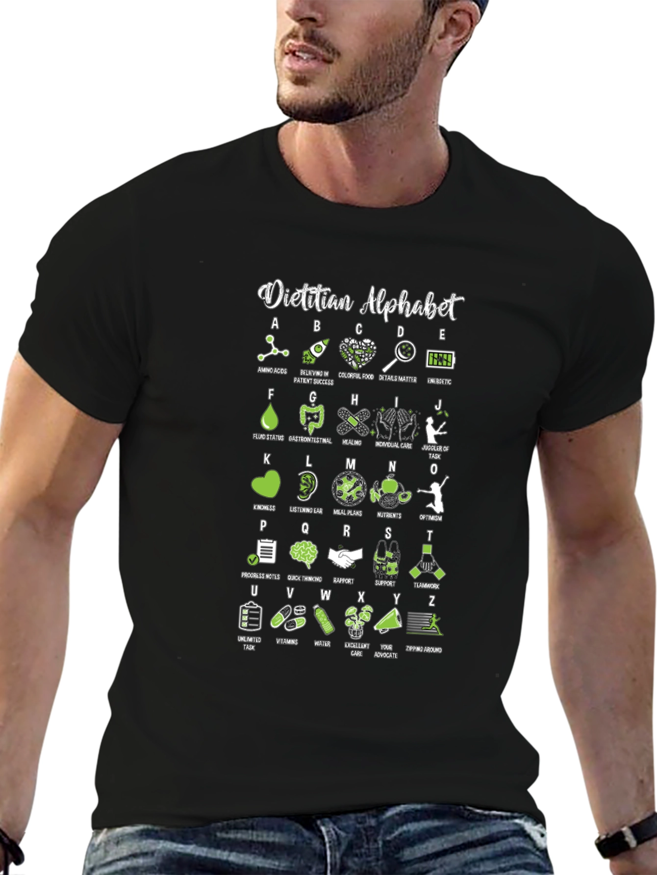 Dietitian Alphabet T-Shirt - Nutritionist ABCs