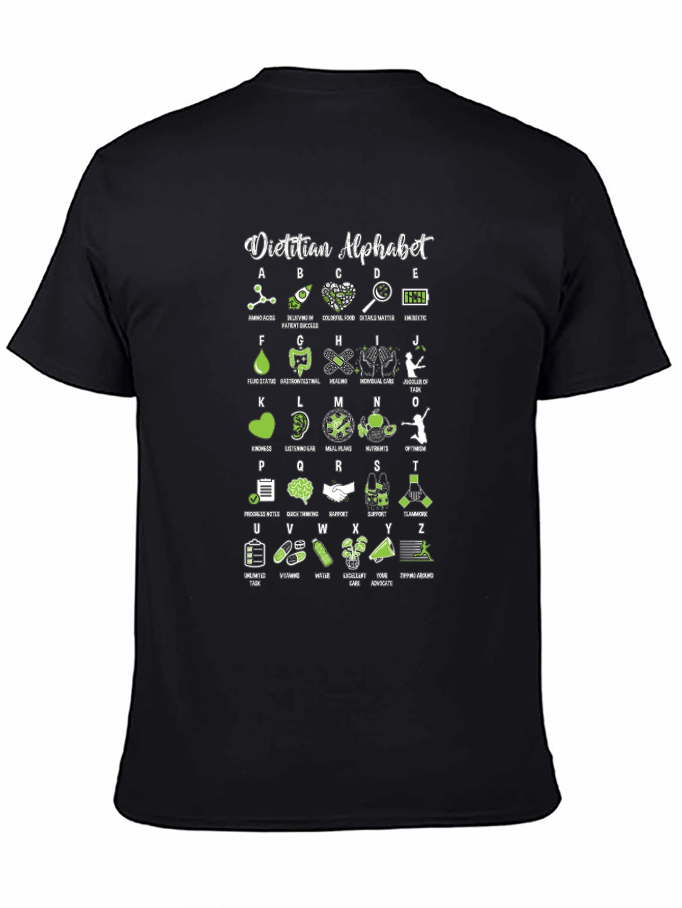 Dietitian Alphabet T-Shirt - Nutritionist ABCs