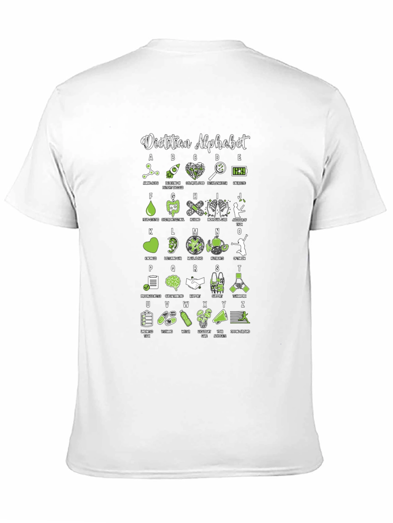 Dietitian Alphabet T-Shirt - Nutritionist ABCs