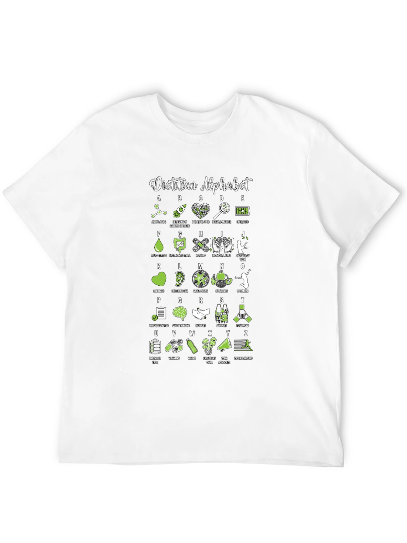 Dietitian Alphabet T-Shirt - Nutritionist ABCs