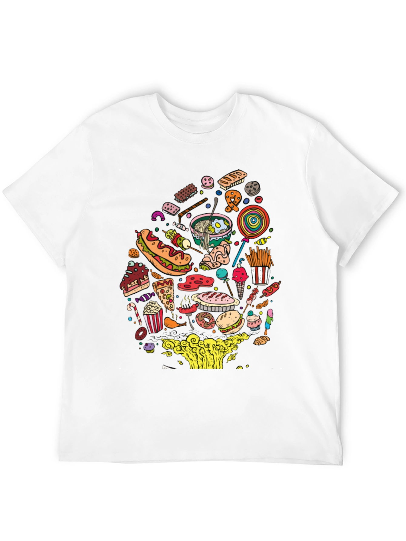 Novelty Food Pattern T-Shirt