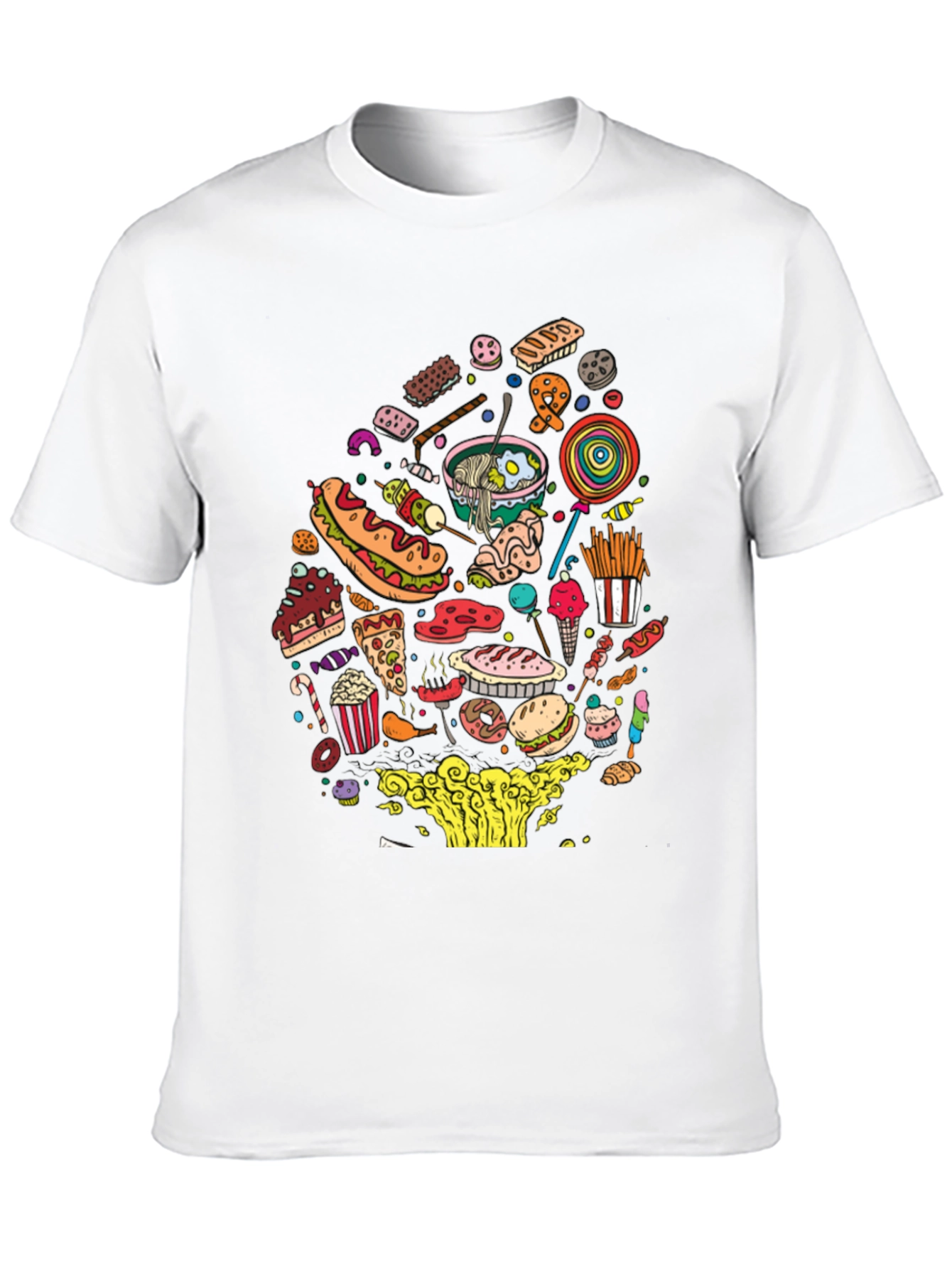 Novelty Food Pattern T-Shirt