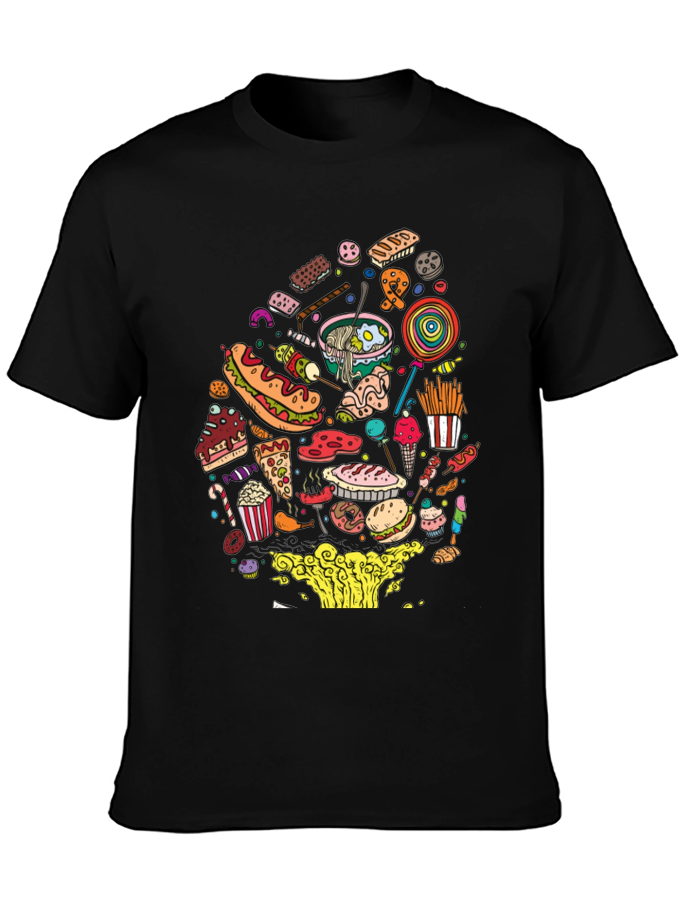 Novelty Food Pattern T-Shirt