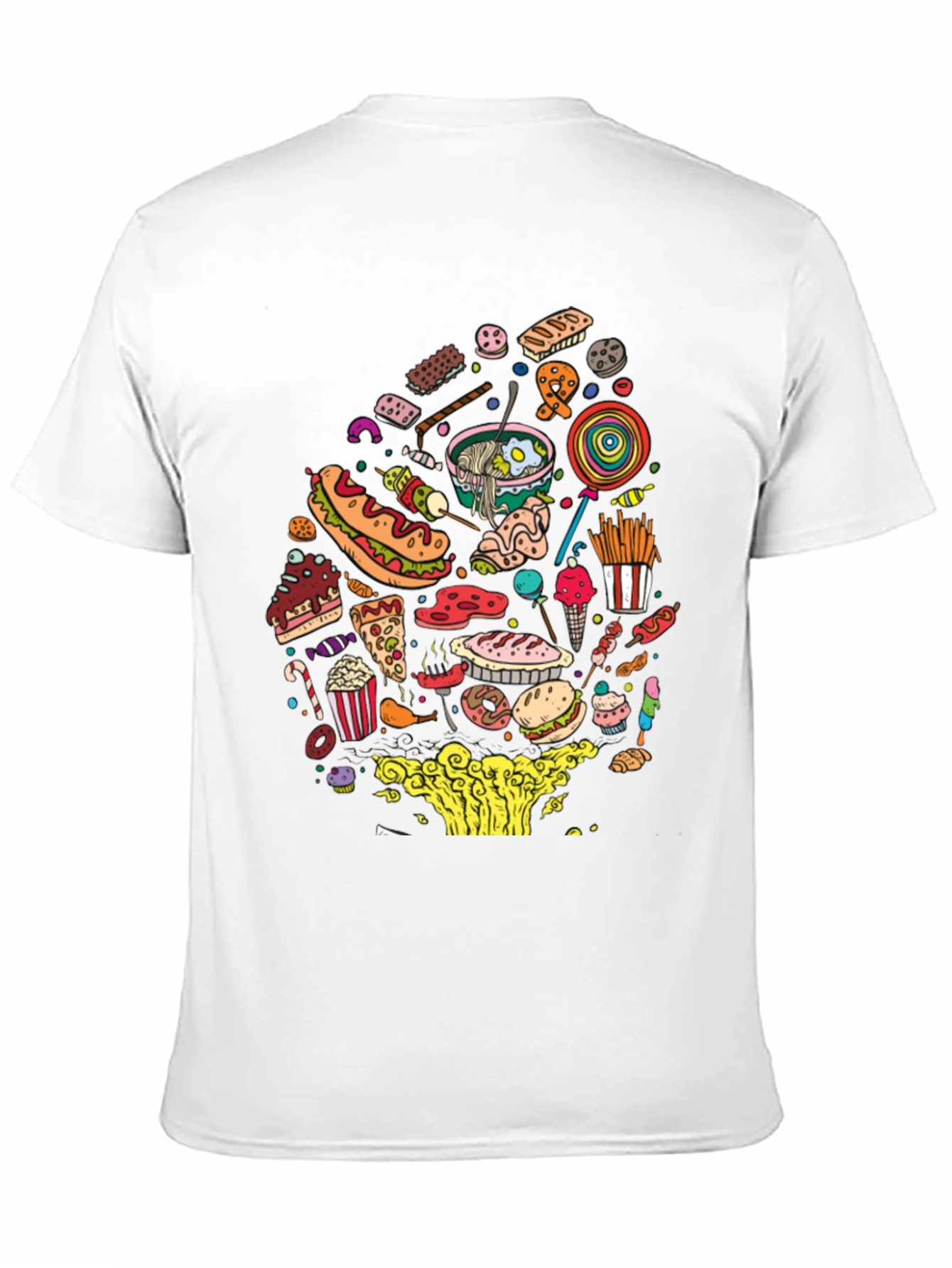 Novelty Food Pattern T-Shirt