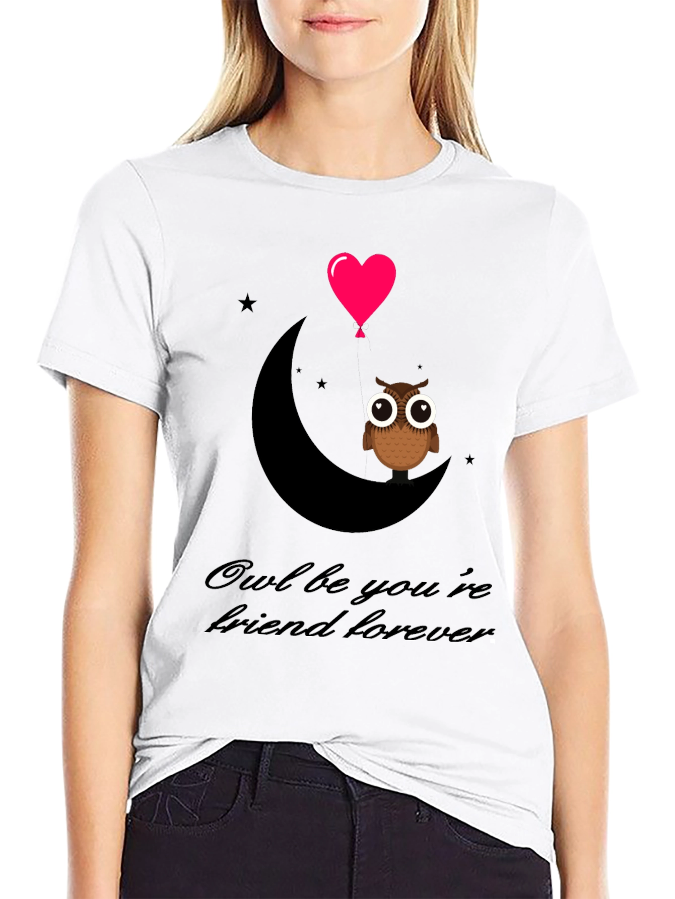 Owl Be Your Friend Forever Black T-Shirt
