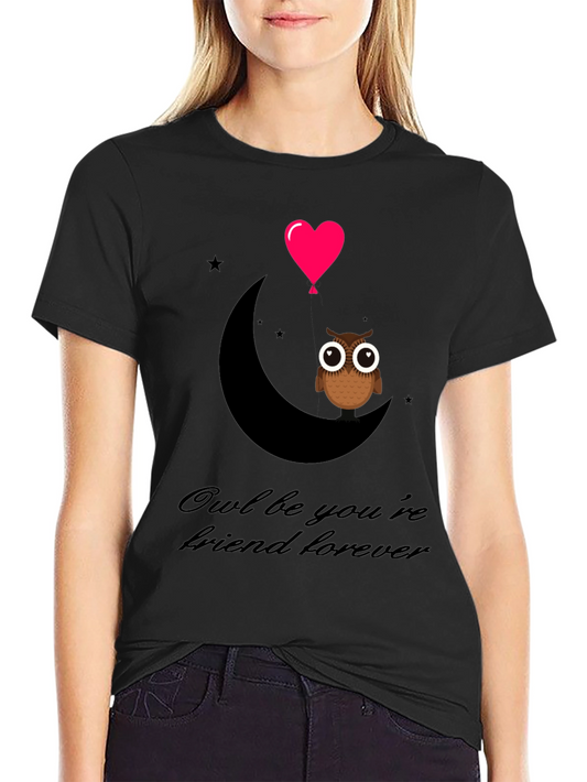 Owl Be Your Friend Forever Black T-Shirt