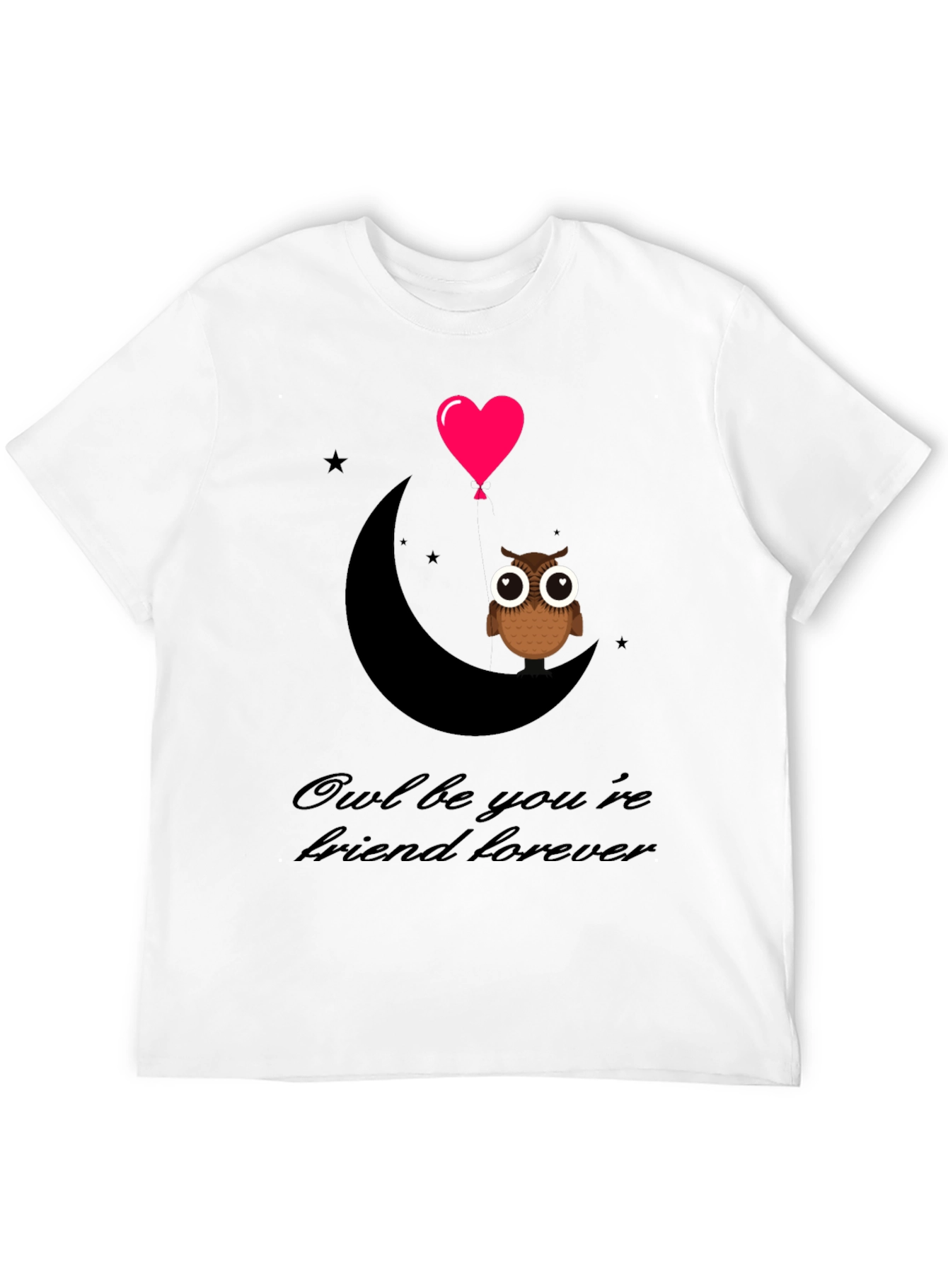 Owl Be Your Friend Forever Black T-Shirt