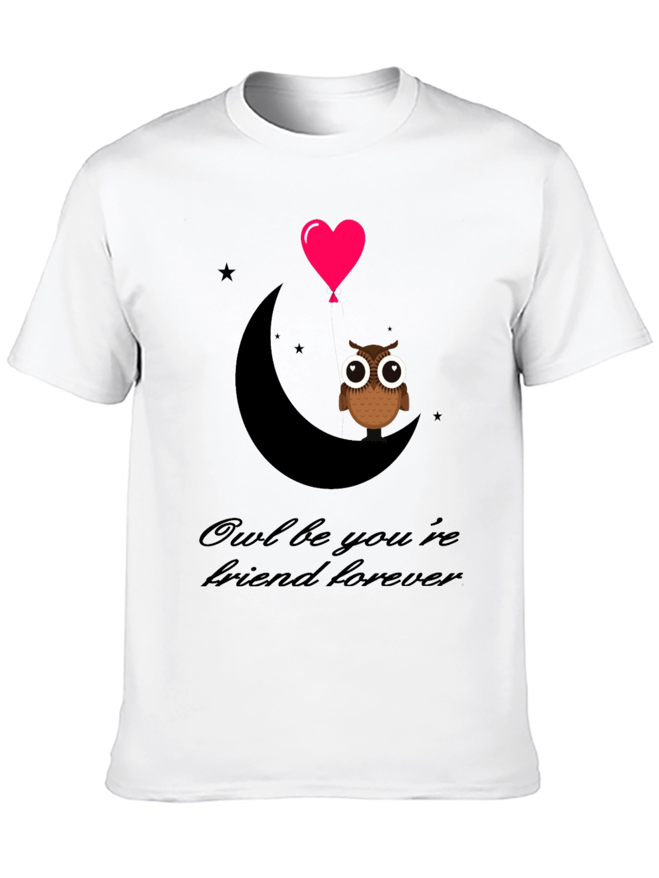 Owl Be Your Friend Forever Black T-Shirt