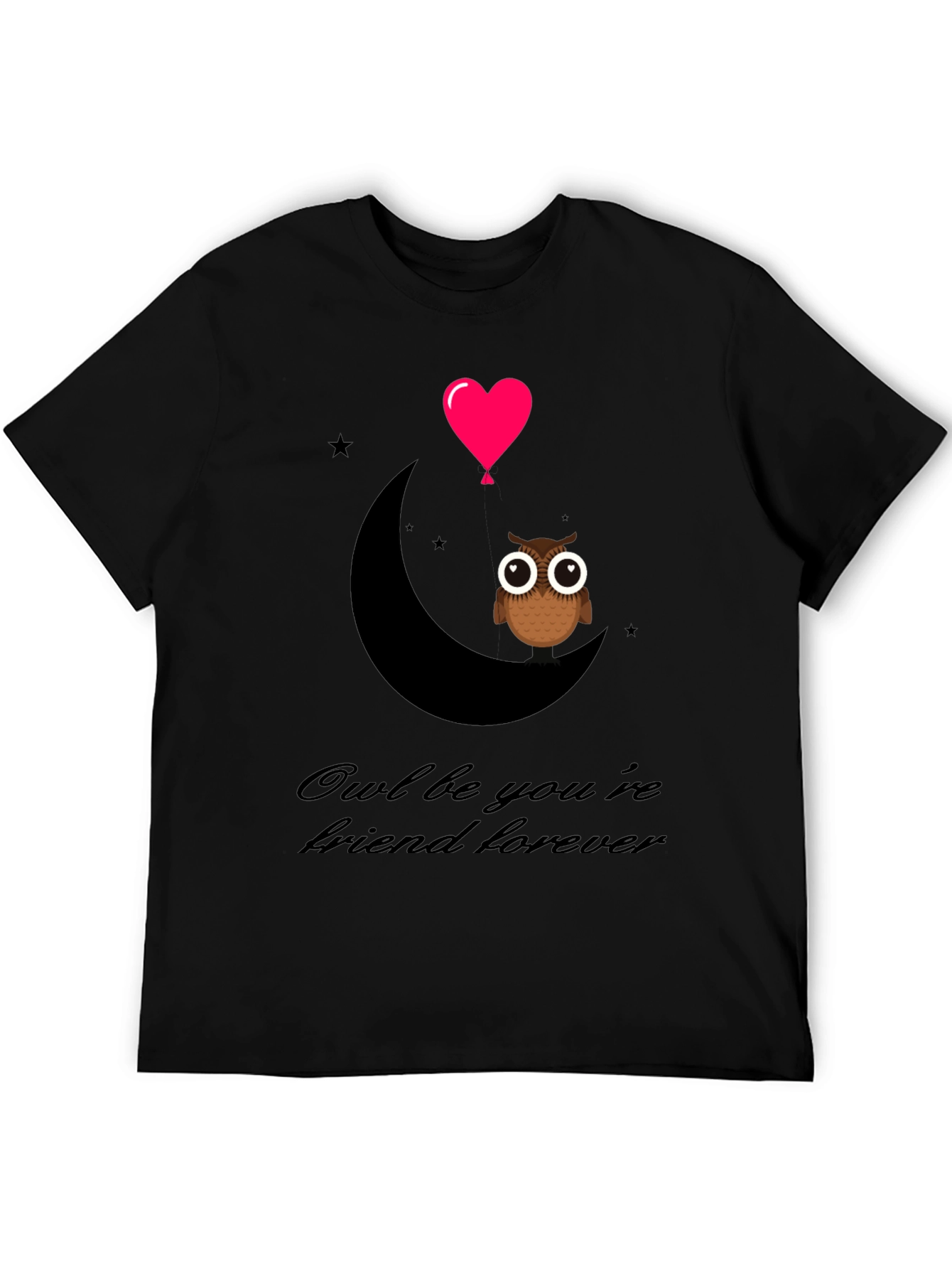 Owl Be Your Friend Forever Black T-Shirt