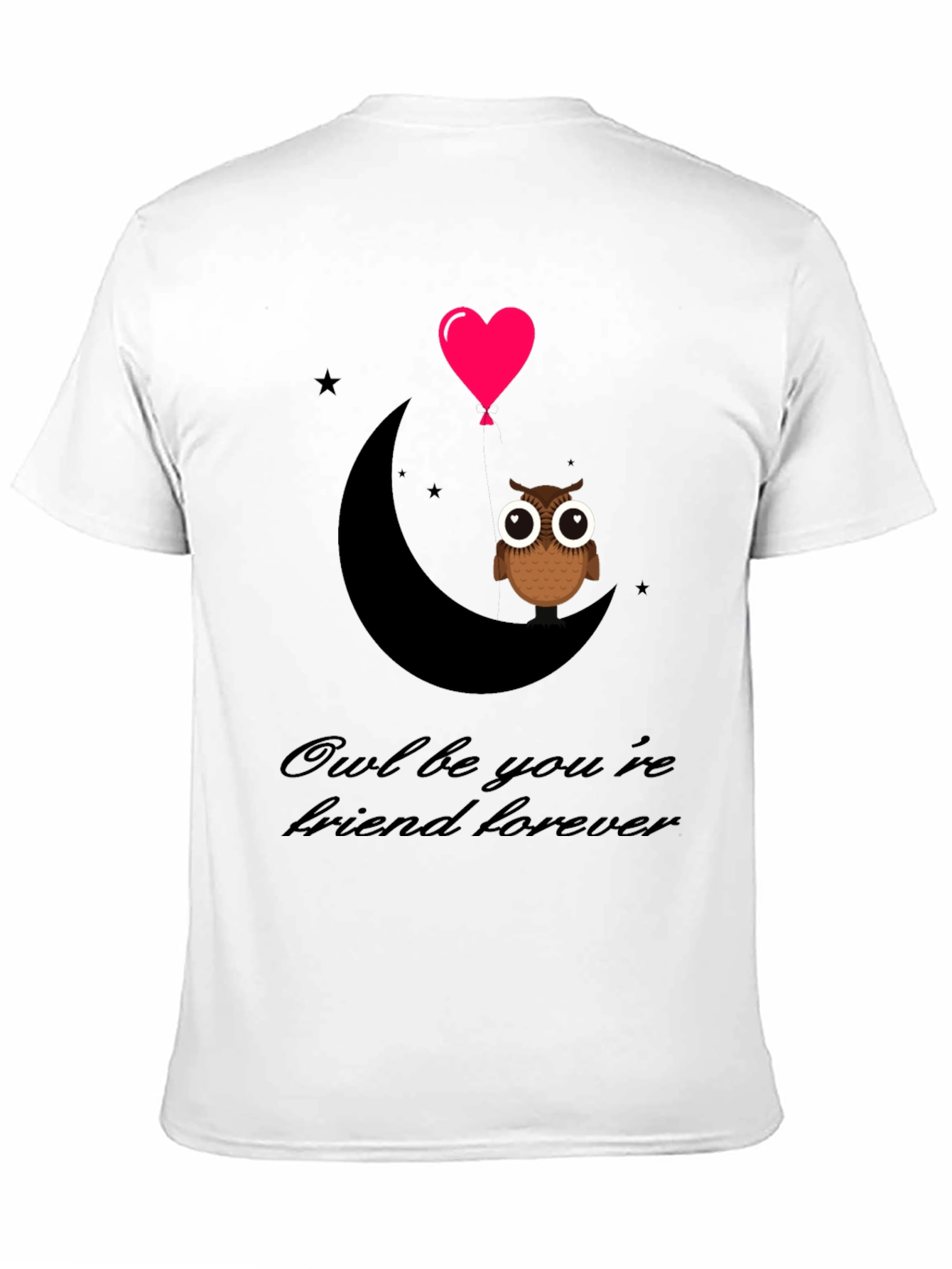 Owl Be Your Friend Forever Black T-Shirt