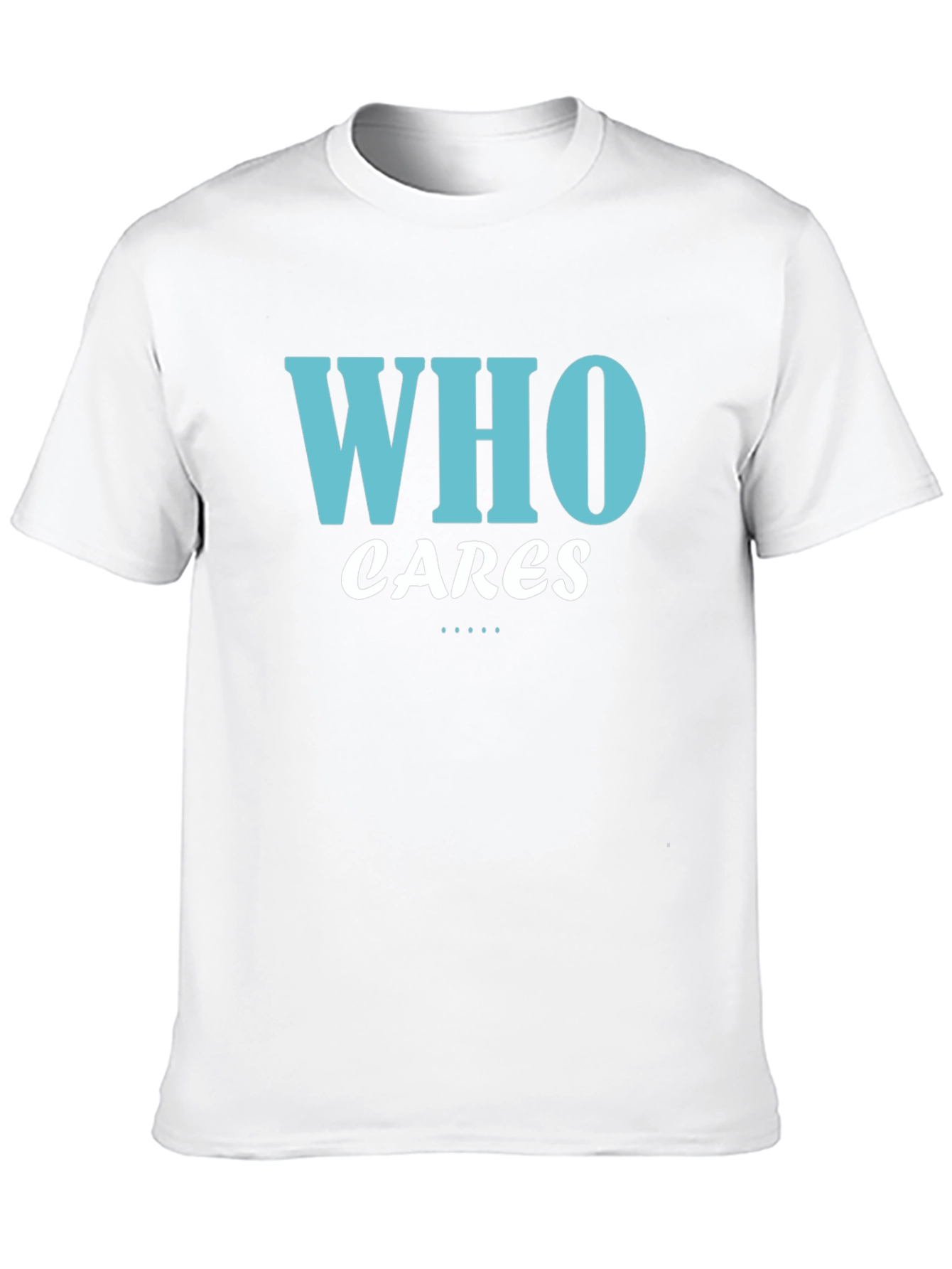 Who Cares Graphic Tee - Black Cotton T-Shirt