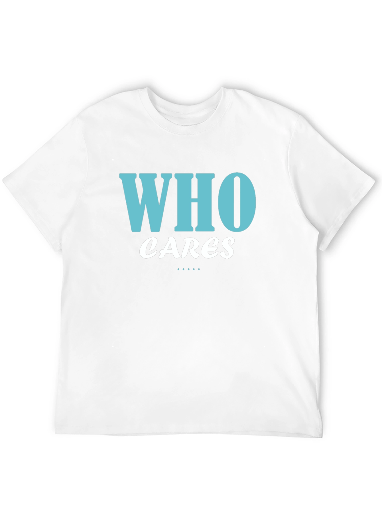 Who Cares Graphic Tee - Black Cotton T-Shirt