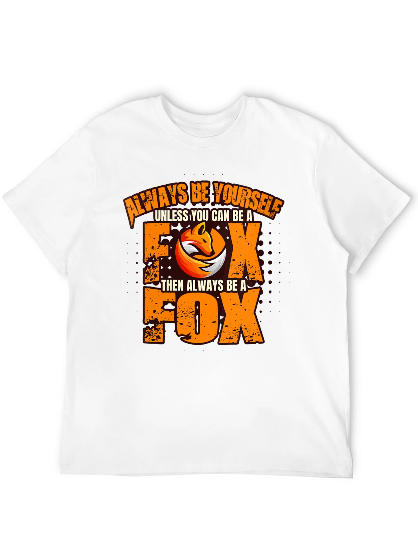 Always Be Yourself Fox Graphic Black T-Shirt