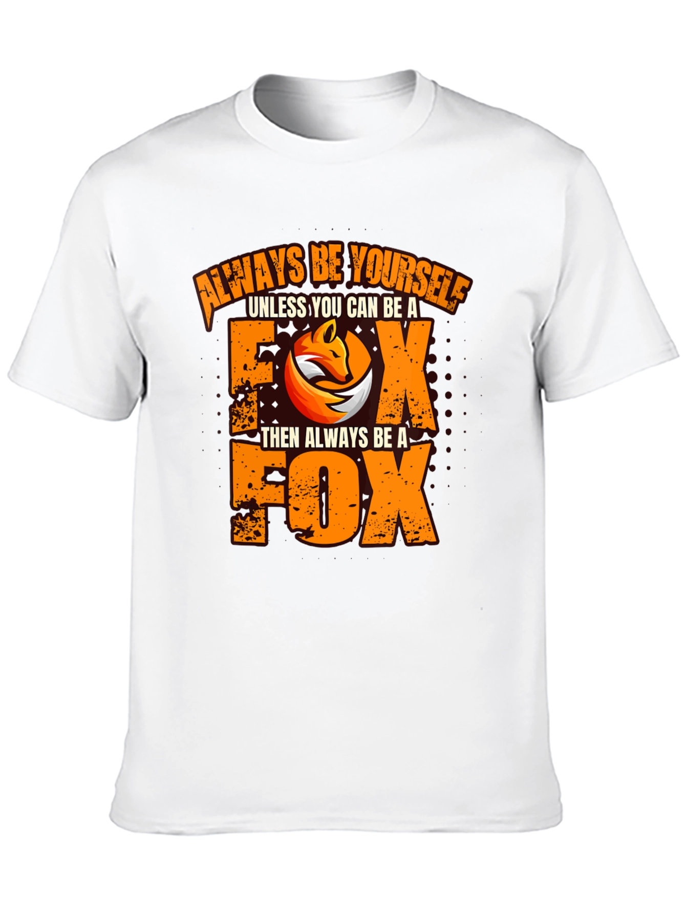Always Be Yourself Fox Graphic Black T-Shirt