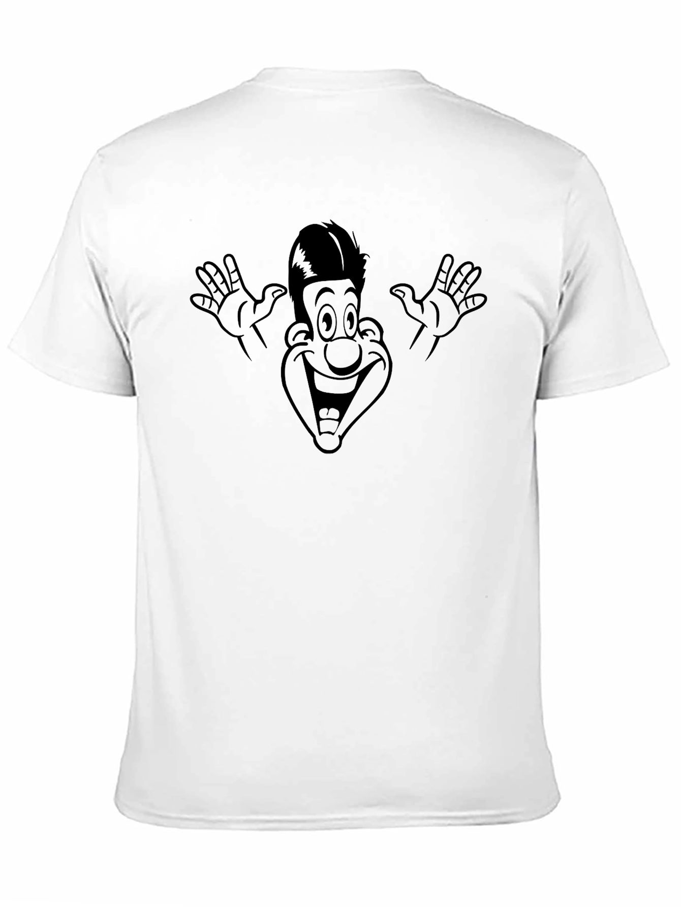 Cartoon Face Graphic Tee - Mens Black T-Shirt