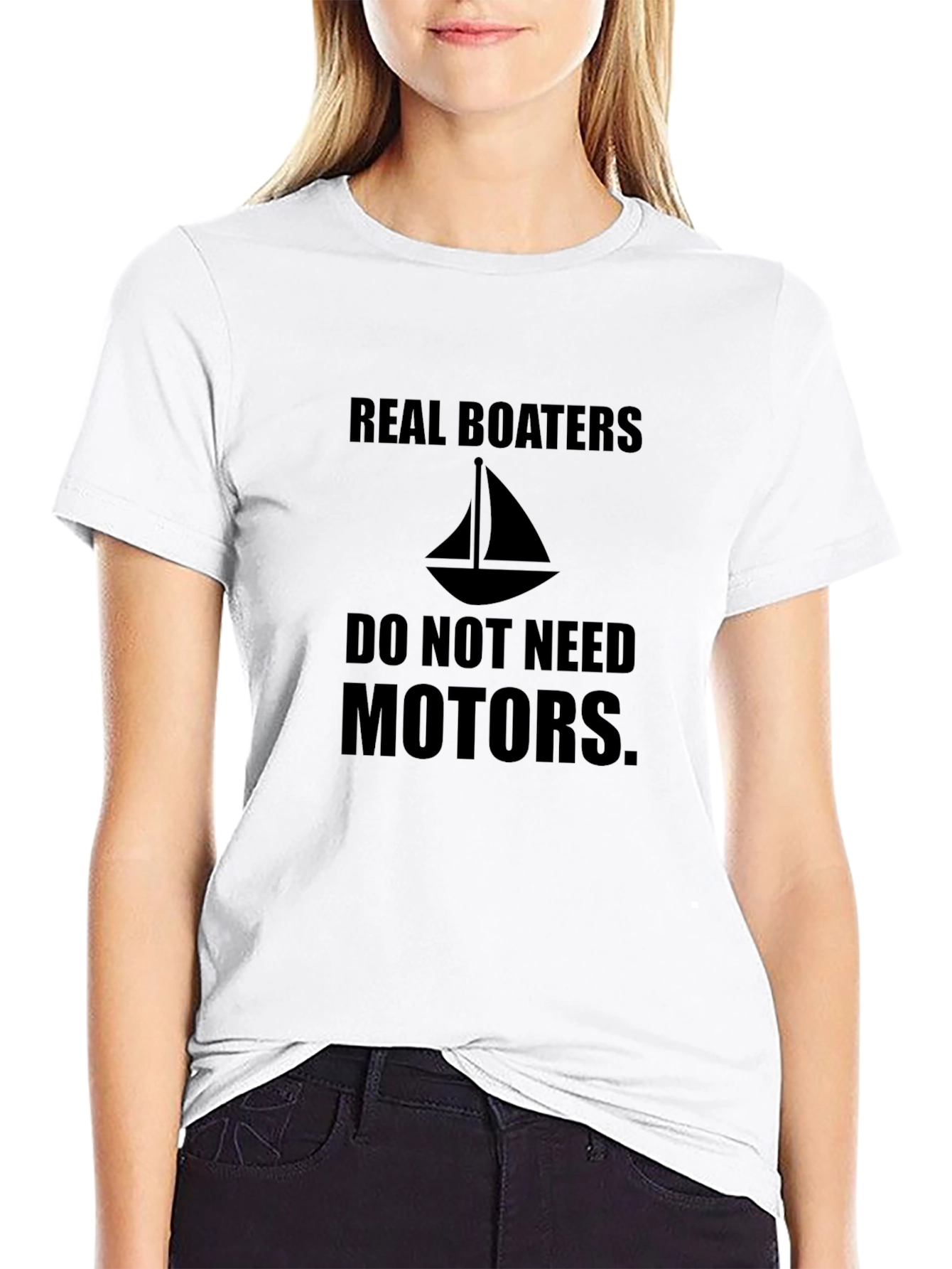 Real Boaters T-Shirt - Sailboat Design
