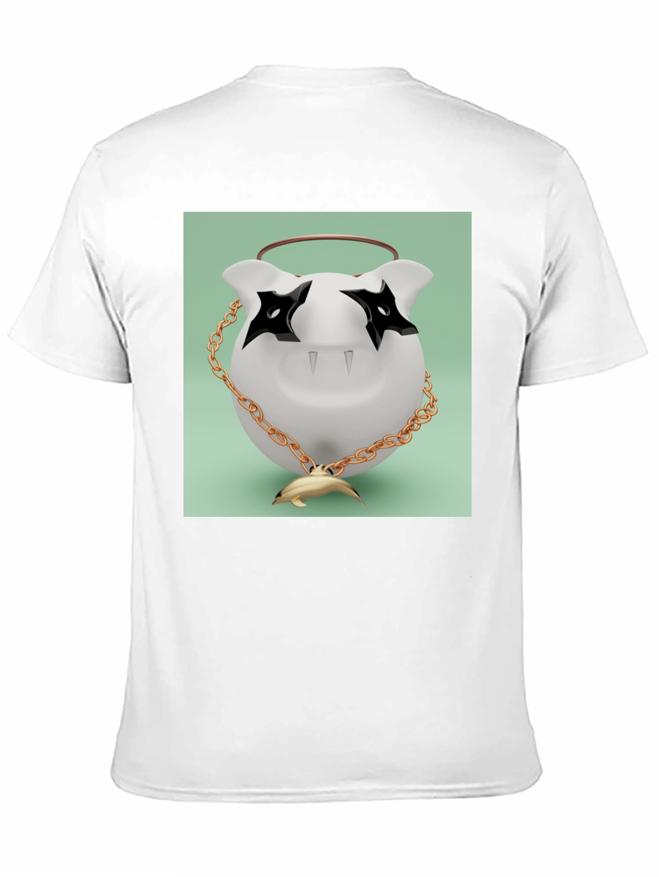 Black T-Shirt with Funky Cartoon Graphic