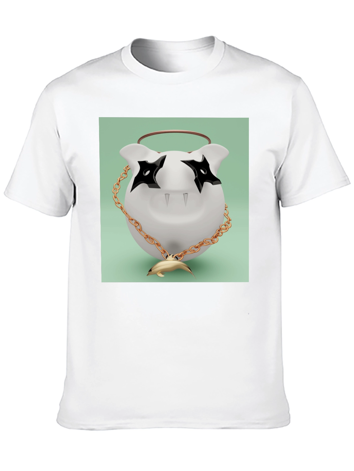 Black T-Shirt with Funky Cartoon Graphic