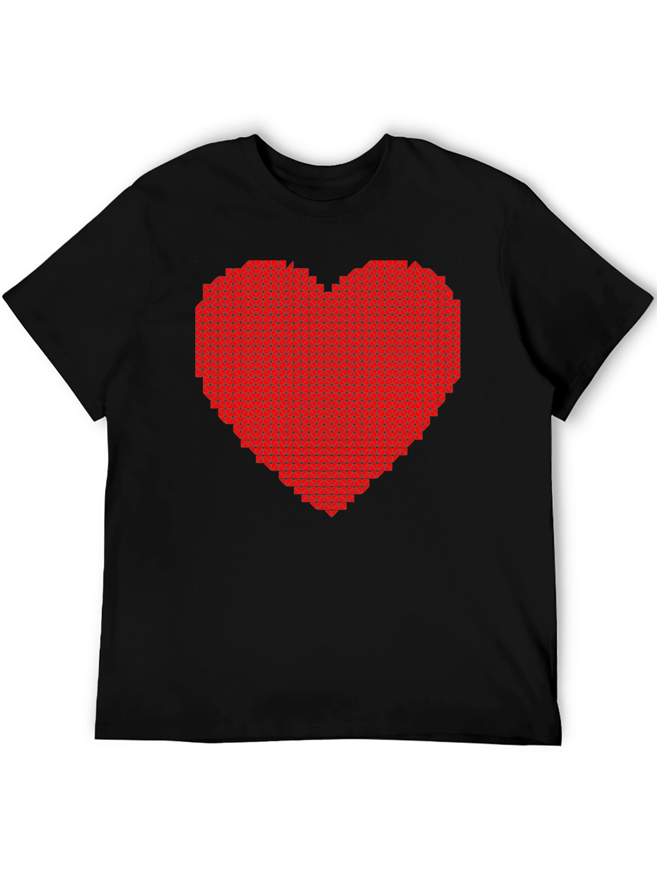 Pixel Heart Graphic T-Shirt - Black
