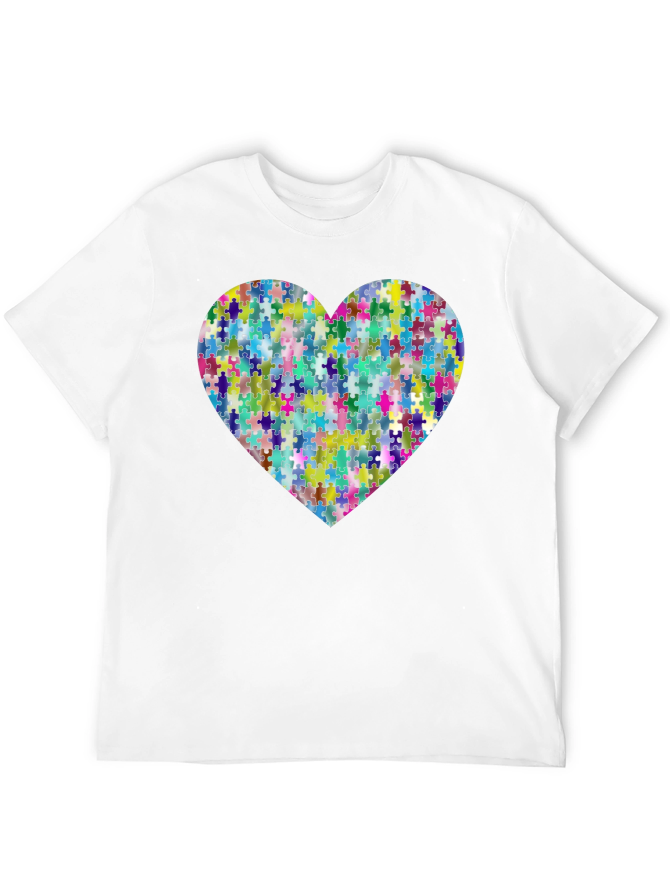 Puzzle Piece Heart Graphic T-Shirt