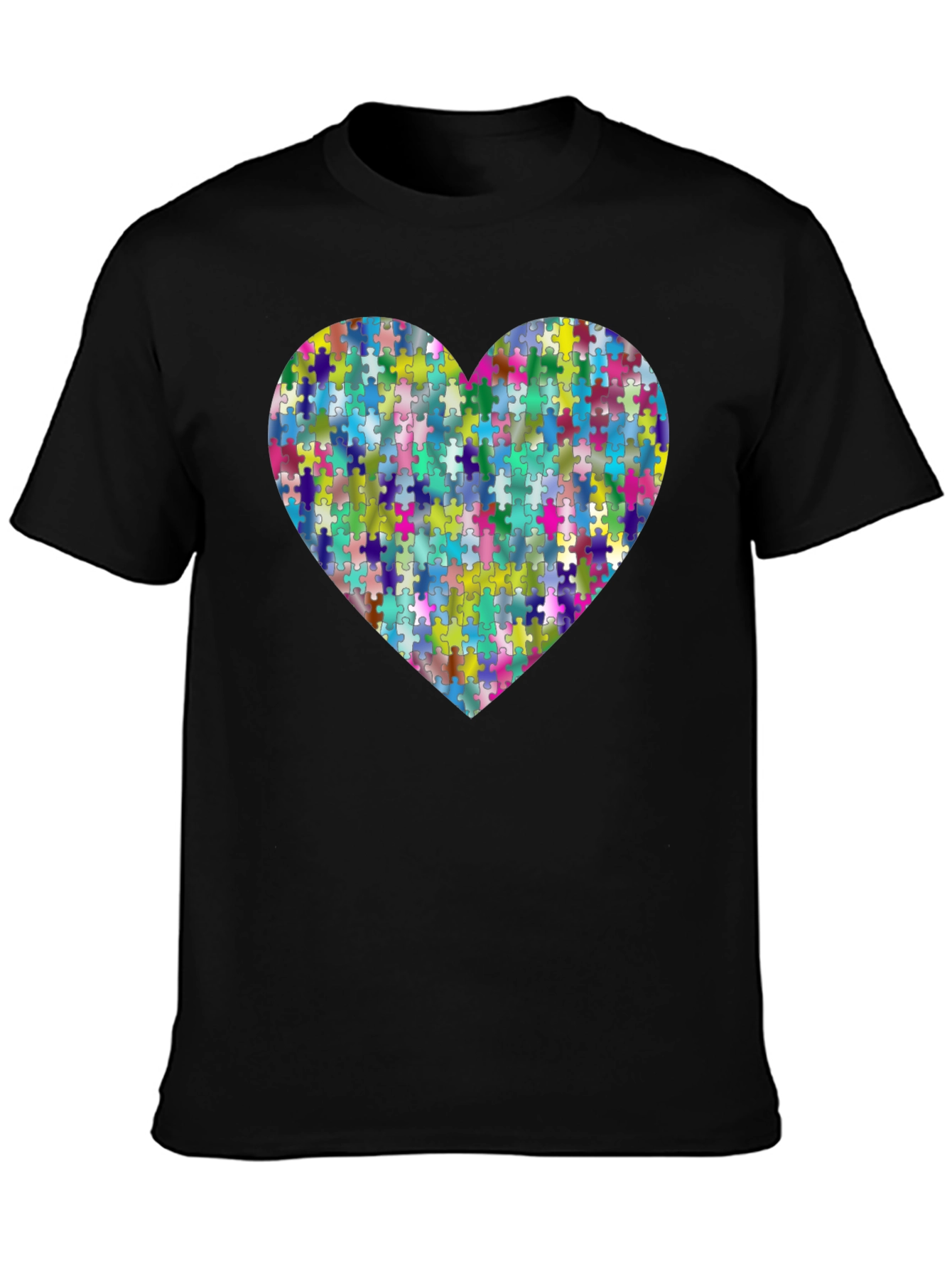 Puzzle Piece Heart Graphic T-Shirt
