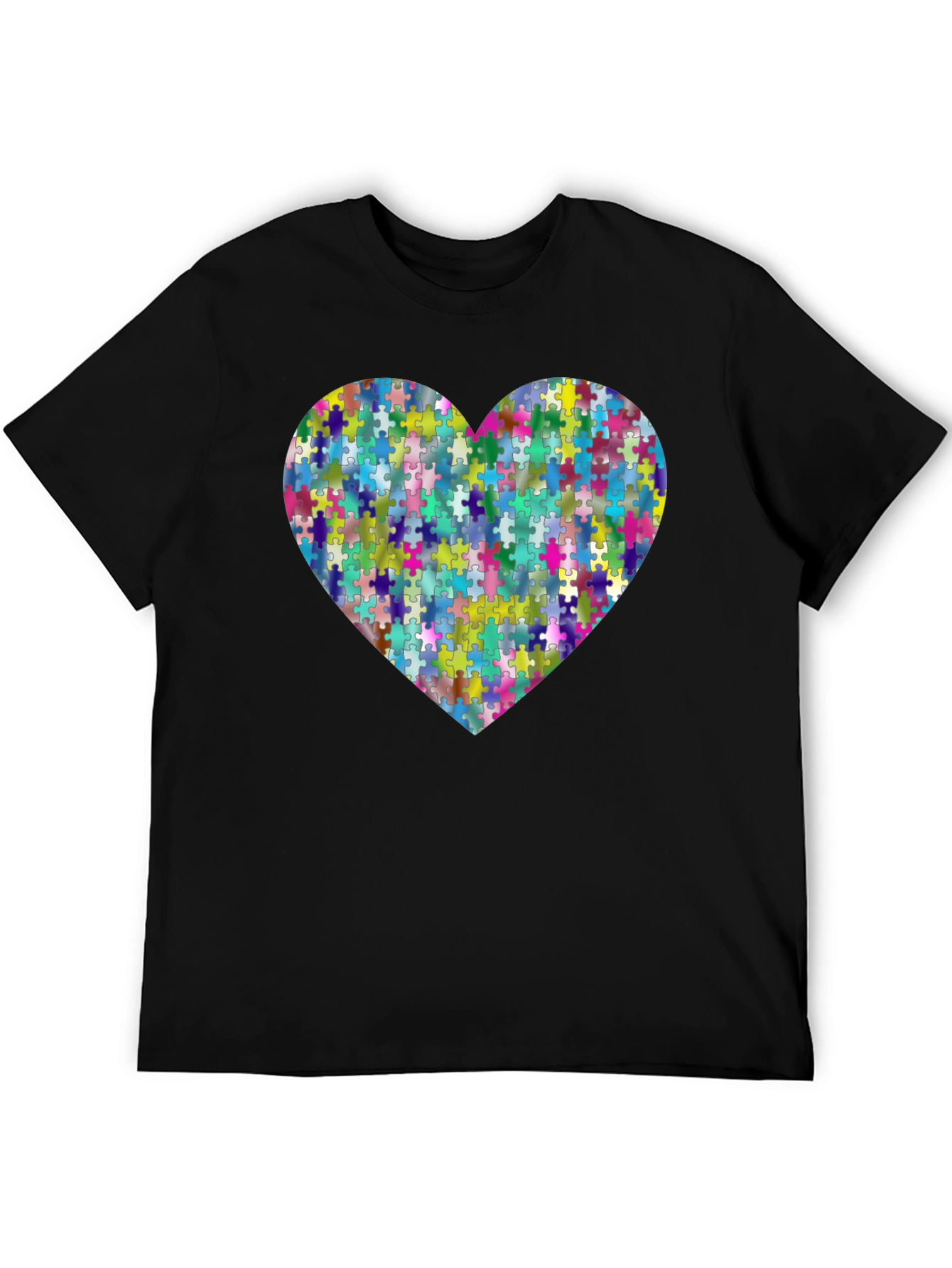 Puzzle Piece Heart Graphic T-Shirt