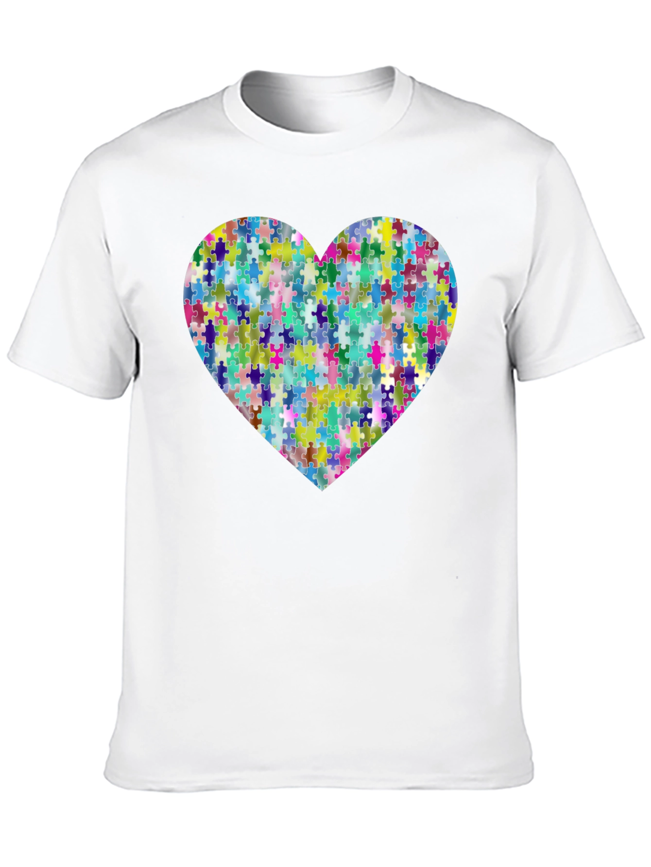 Puzzle Piece Heart Graphic T-Shirt