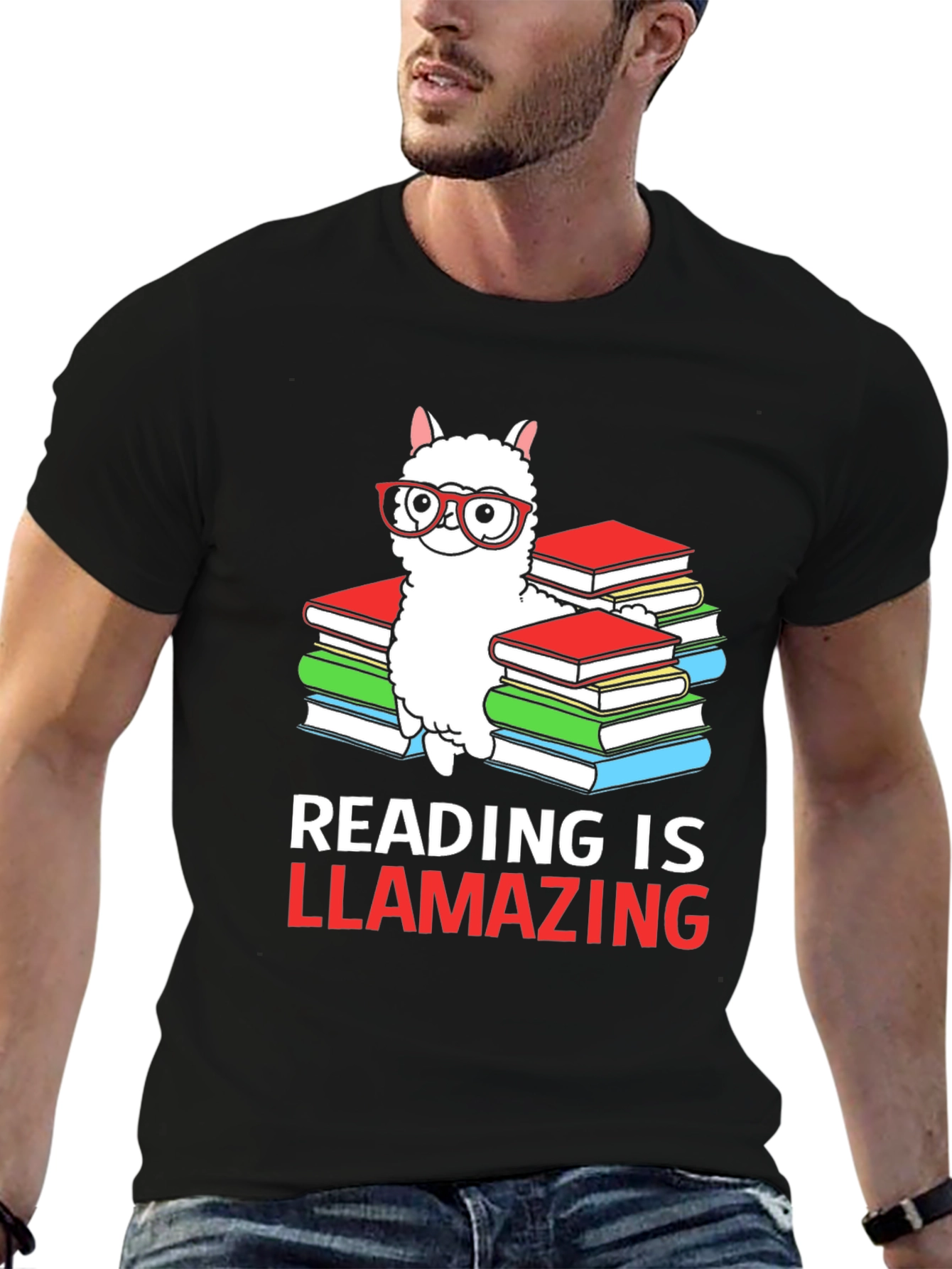 Reading is Llamazing T-Shirt - Book Lover Alpaca Tee
