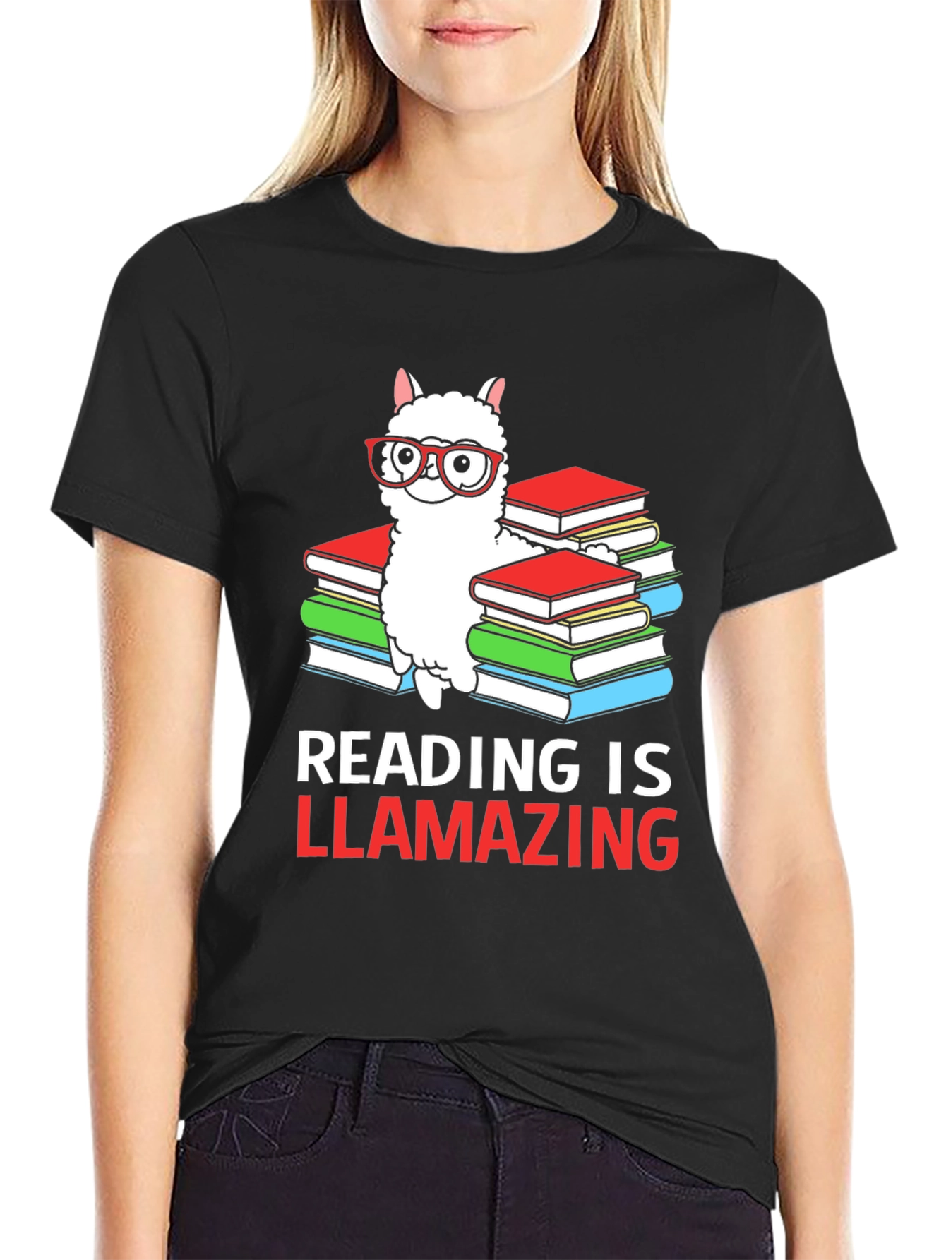 Reading is Llamazing T-Shirt - Book Lover Alpaca Tee