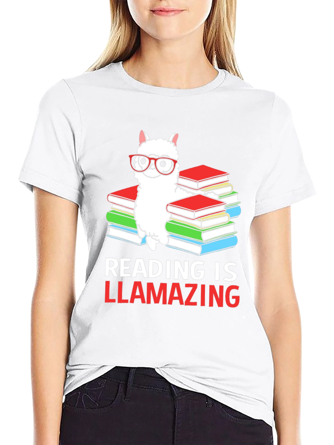 Reading is Llamazing T-Shirt - Book Lover Alpaca Tee