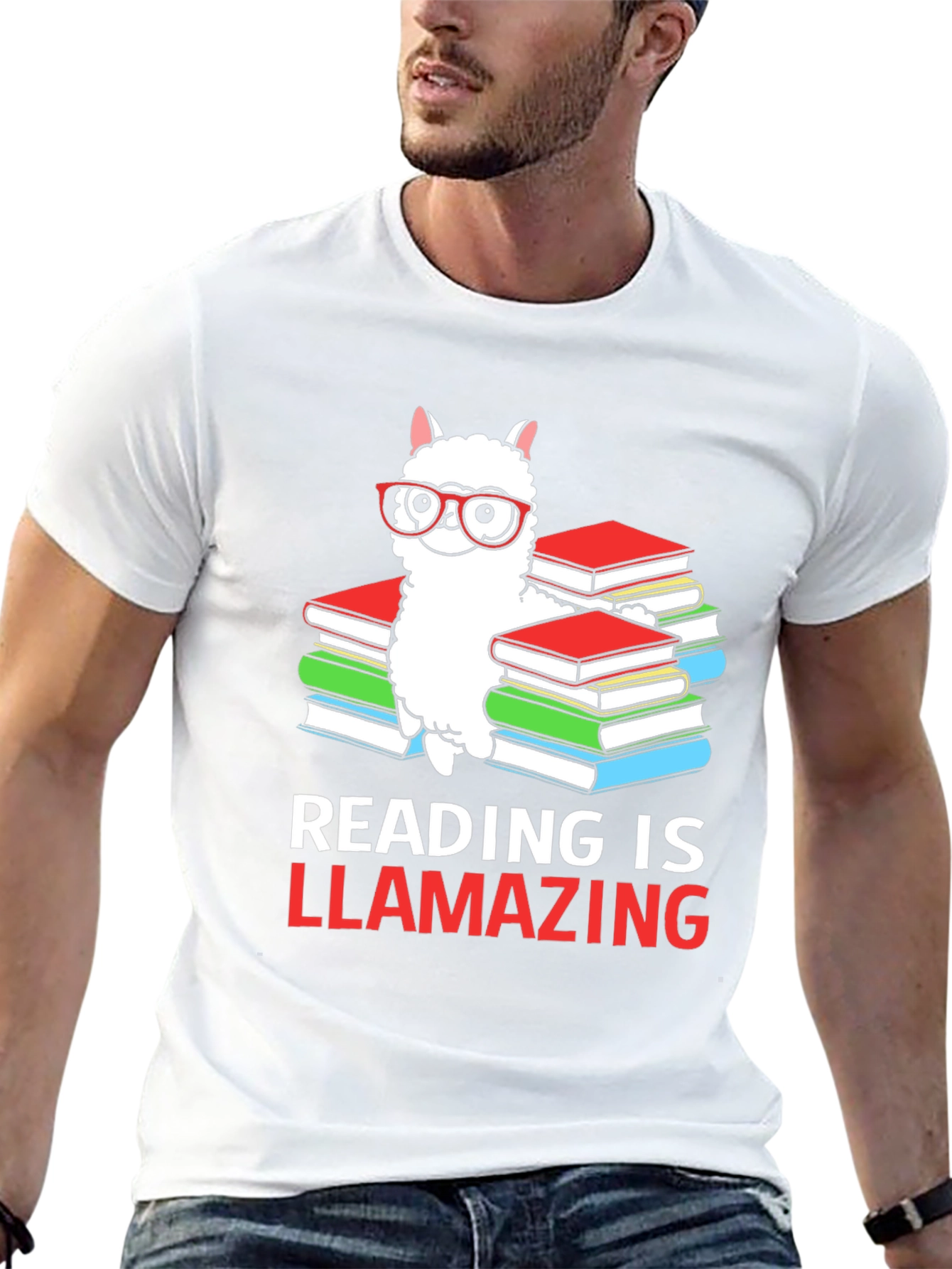 Reading is Llamazing T-Shirt - Book Lover Alpaca Tee