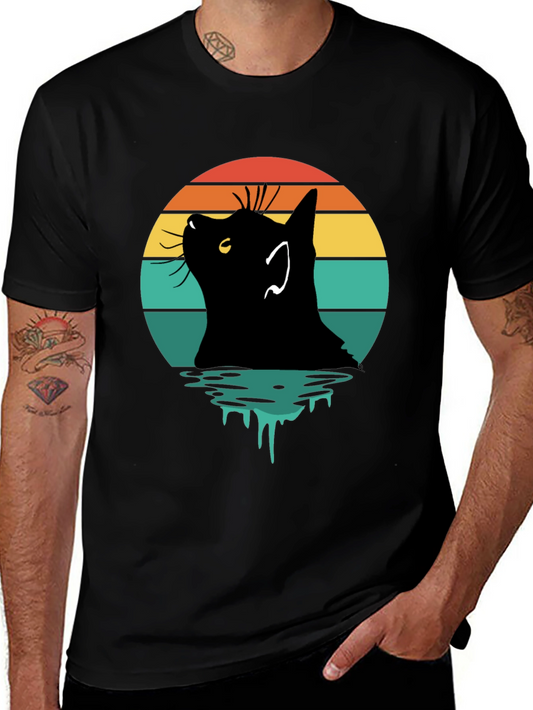 Retro Cat Silhouette T-Shirt