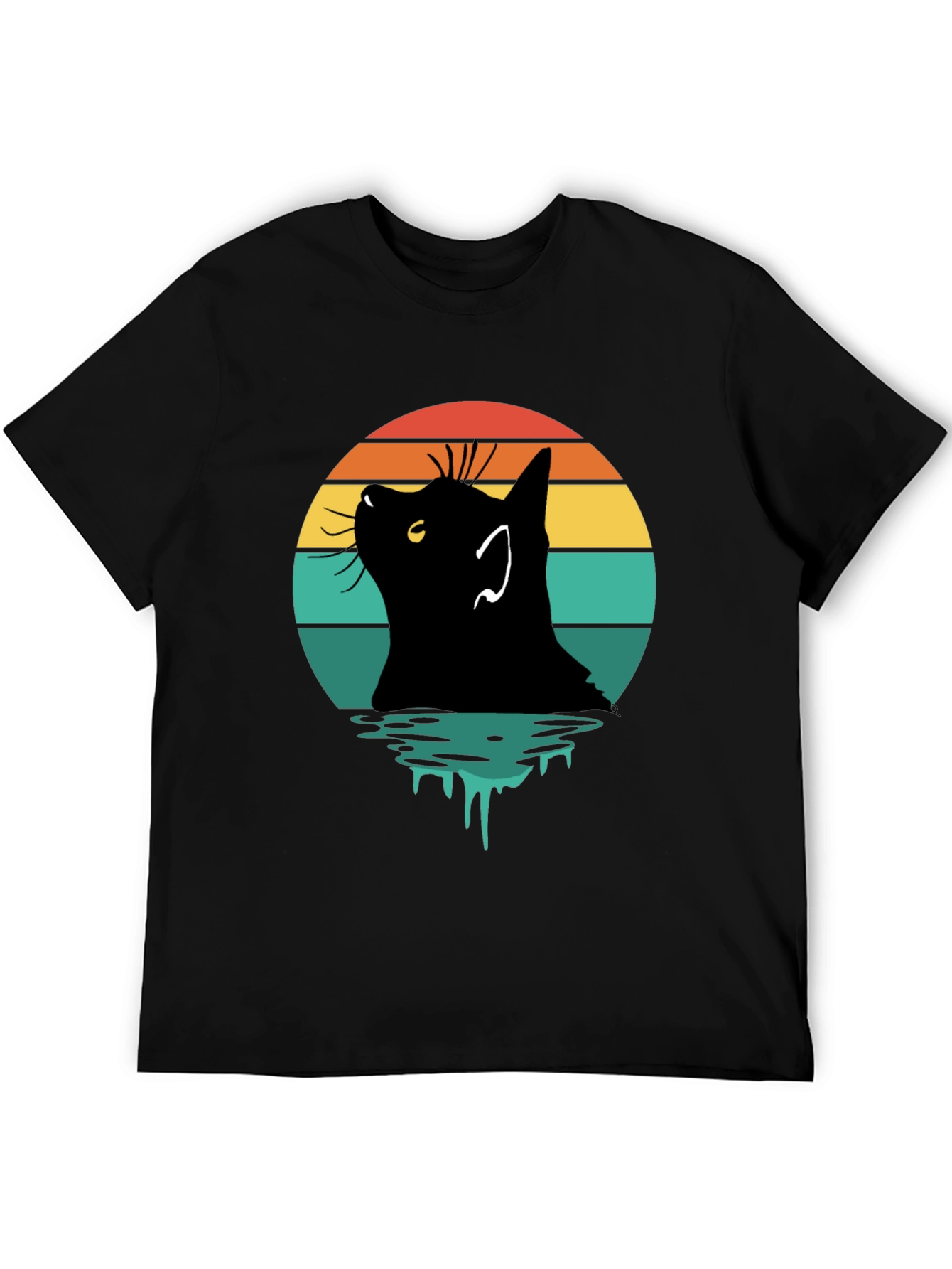 Retro Cat Silhouette T-Shirt