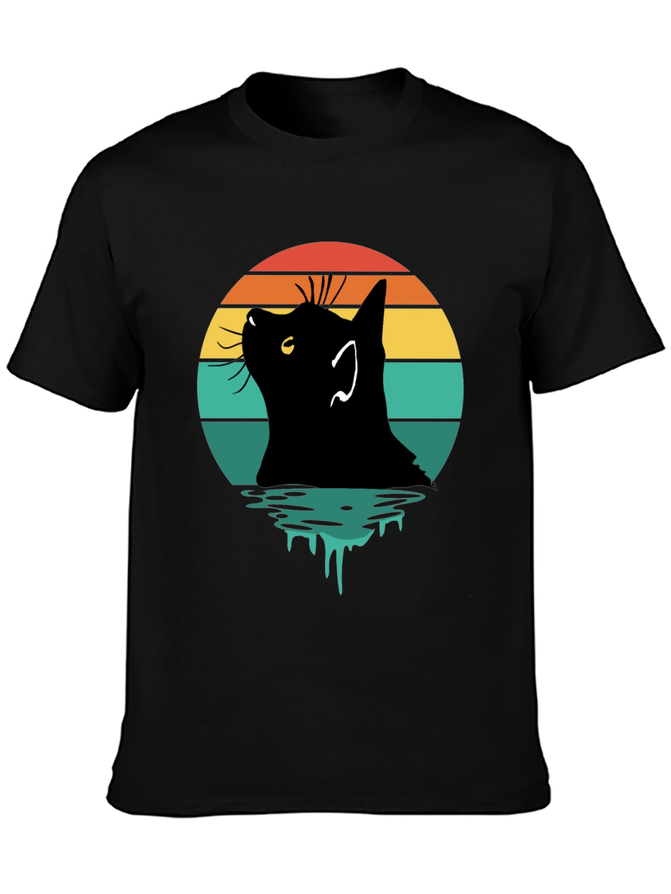 Retro Cat Silhouette T-Shirt