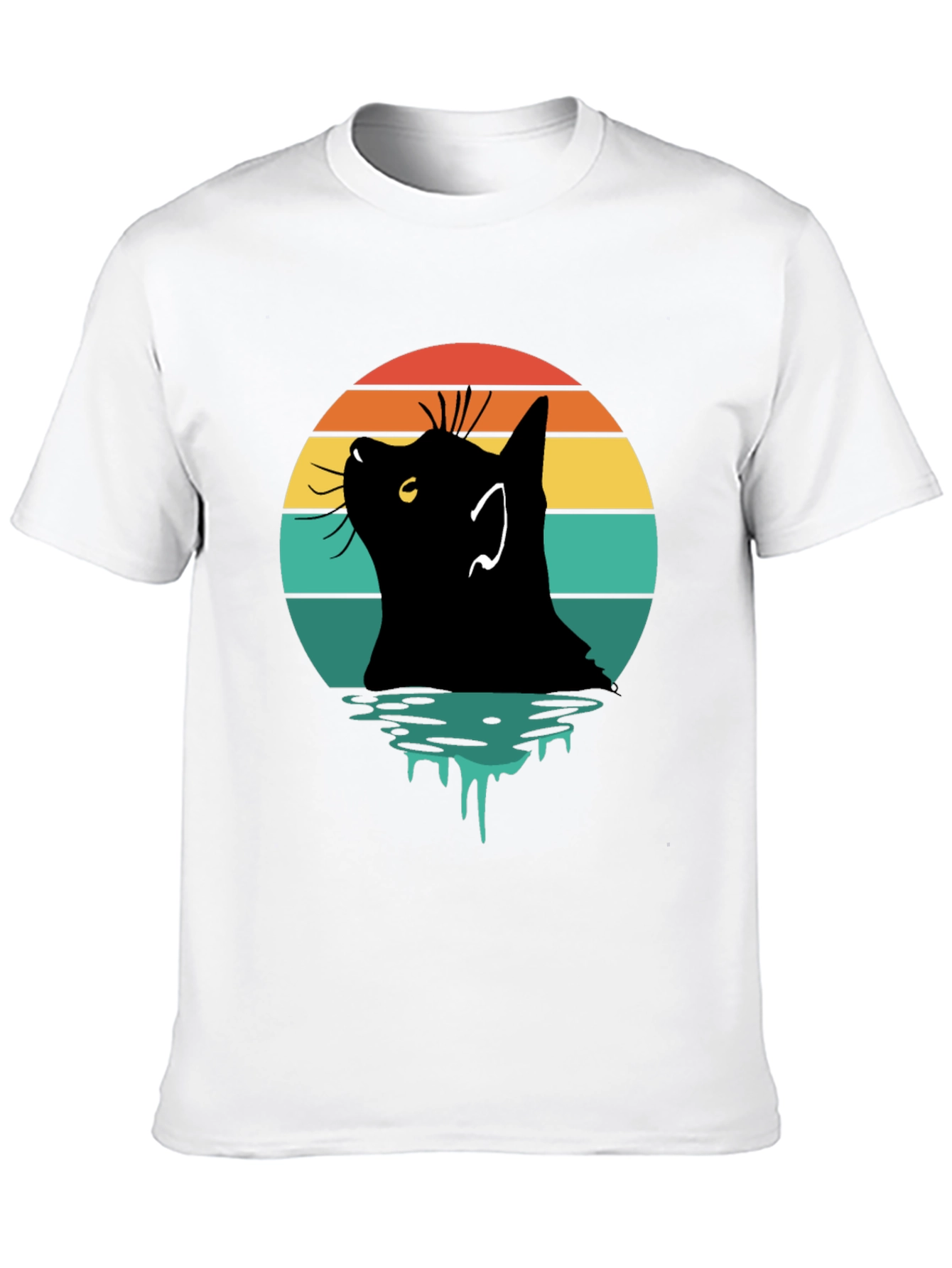 Retro Cat Silhouette T-Shirt