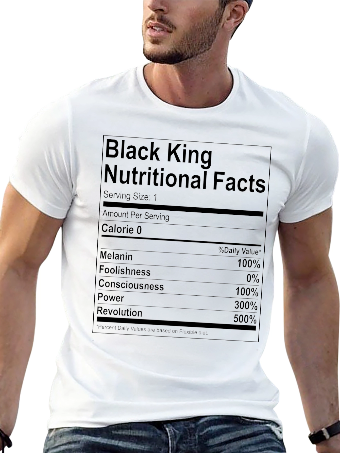 Black King Nutritional Facts T-Shirt
