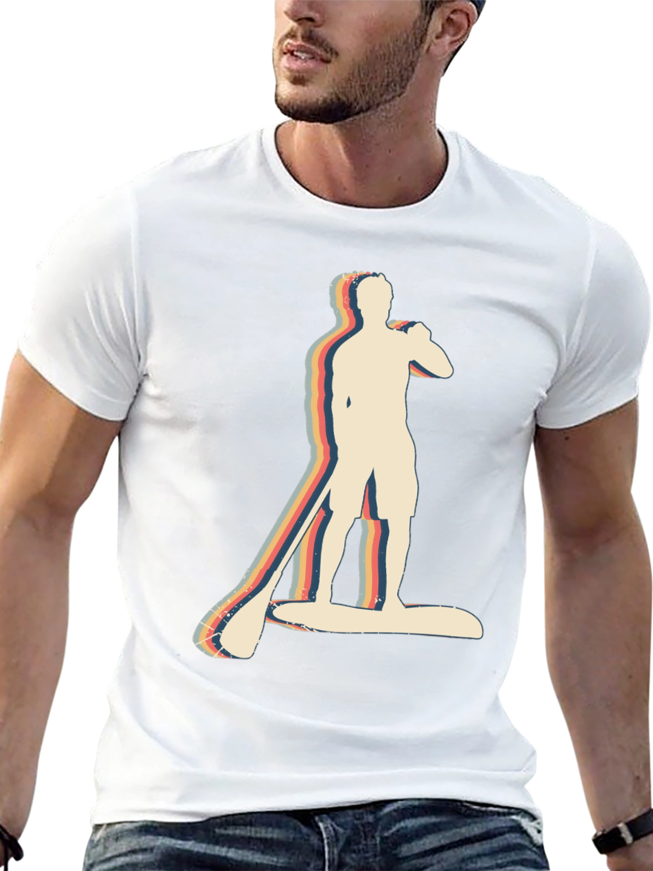 Retro Stand-Up Paddleboarder Tee