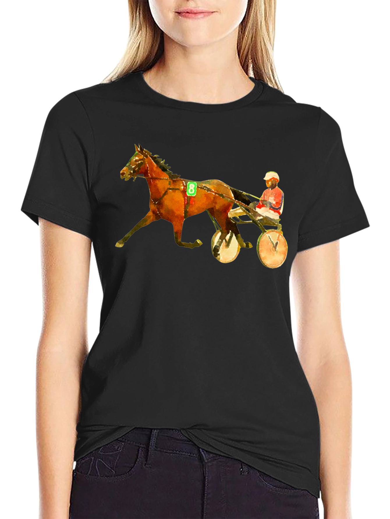 Harness Racing Graphic Tee - Black T-Shirt