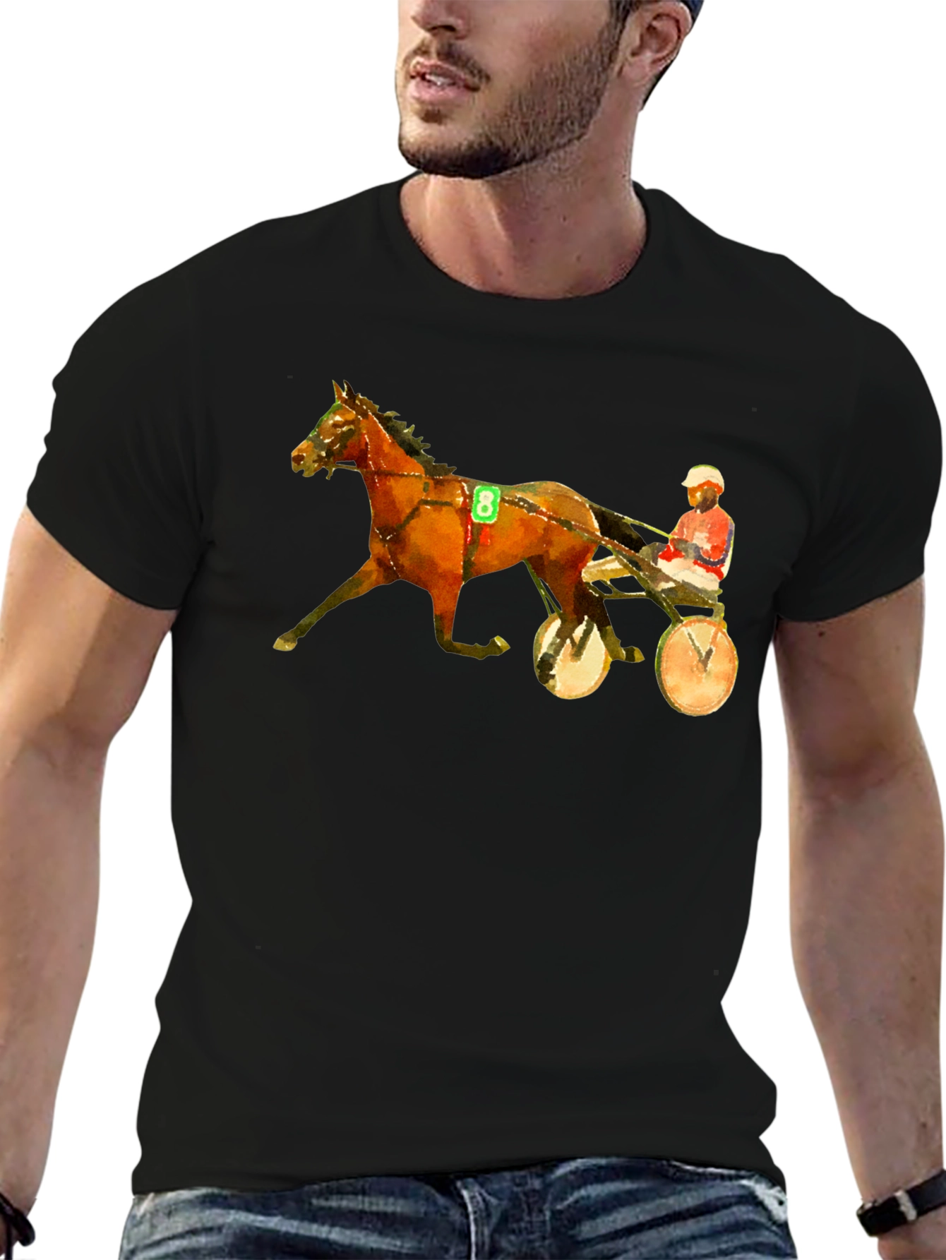 Harness Racing Graphic Tee - Black T-Shirt
