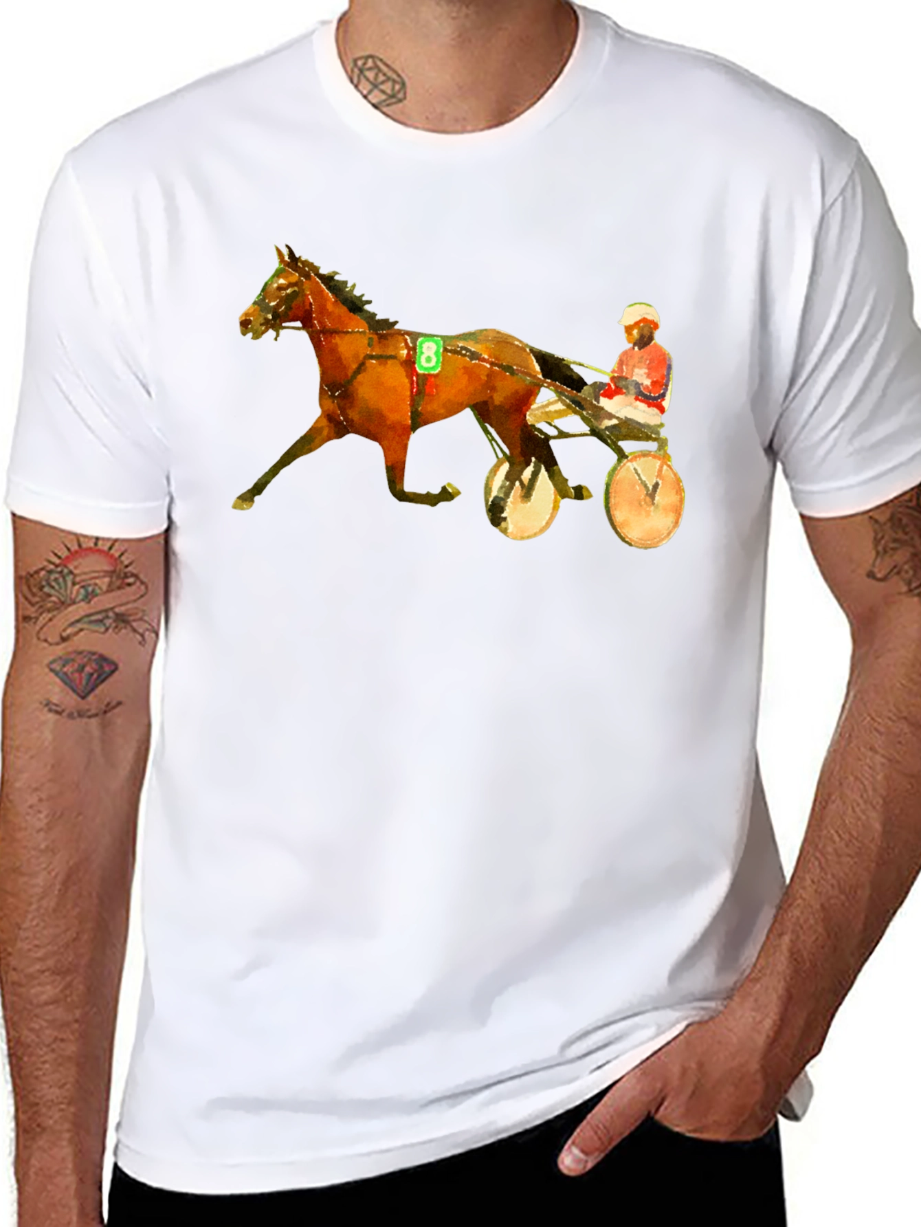 Harness Racing Graphic Tee - Black T-Shirt