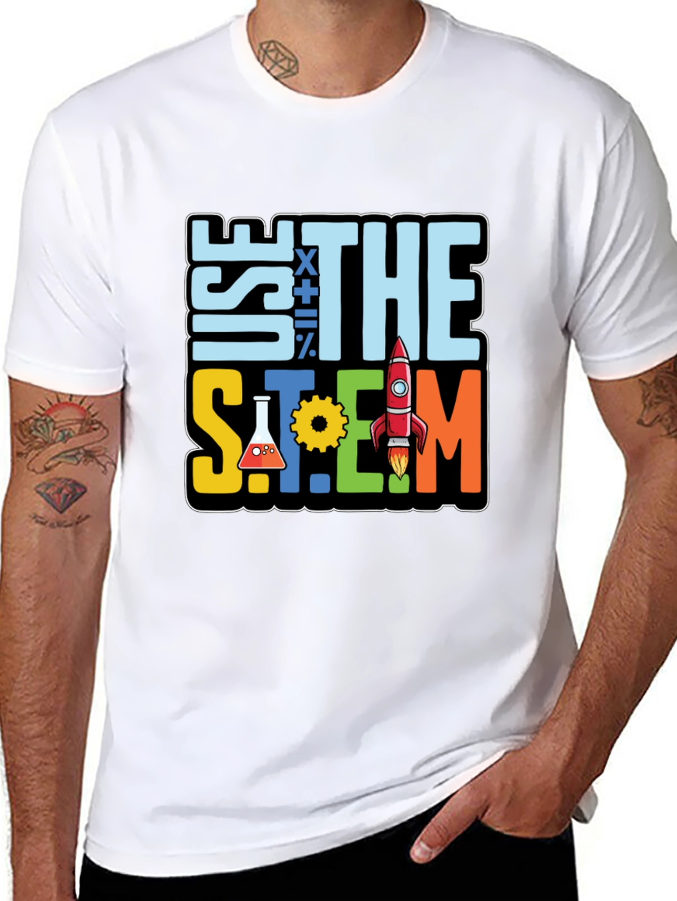 STEM Graphic T-Shirt - Science Math Engineering Design